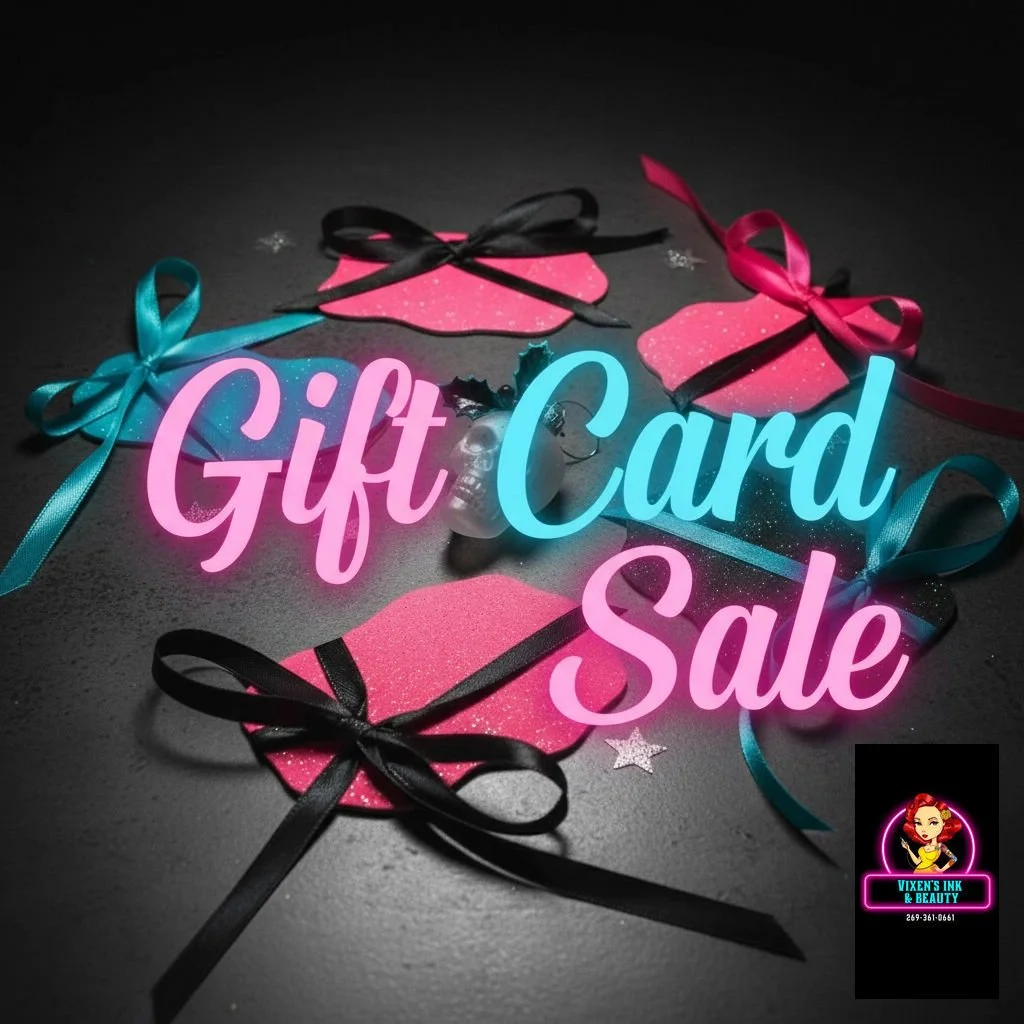 Did you miss our epic Black Friday deal? No worries: we&rsquo;ve got your back! 🎁✨ From now until the end of the year, treat yourself or someone special: enjoy 20% OFF gift cards (online only, minimum $100 purchase) at Vixen&rsquo;s Ink and Beauty. 