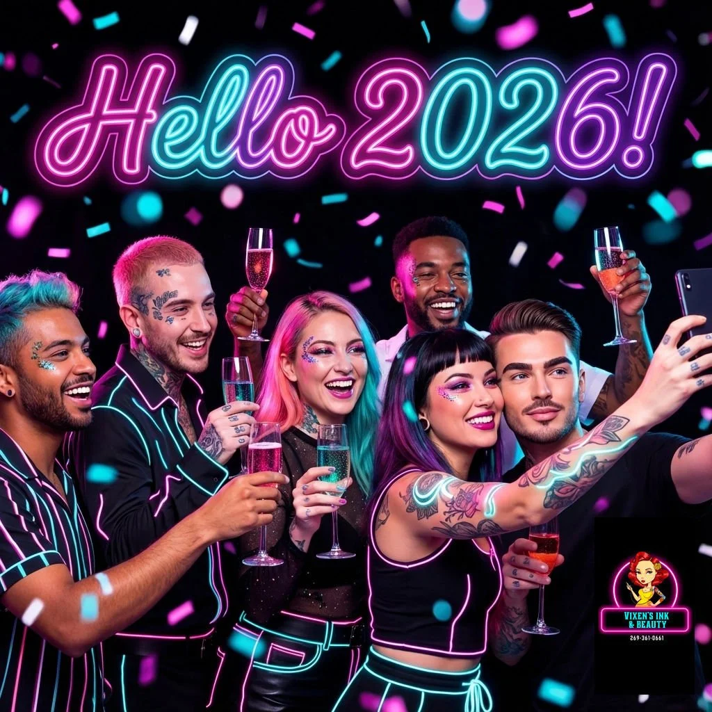Cheers to a fabulous New Year, Vixen&rsquo;s fam! 🥂✨ THANK YOU for making our studio the vibrant, diverse, and supportive beauty community it is. Every tattoo, treatment, hug, and laugh: 2025 wouldn&rsquo;t have sparkled without YOU!

Let&rsquo;s ma