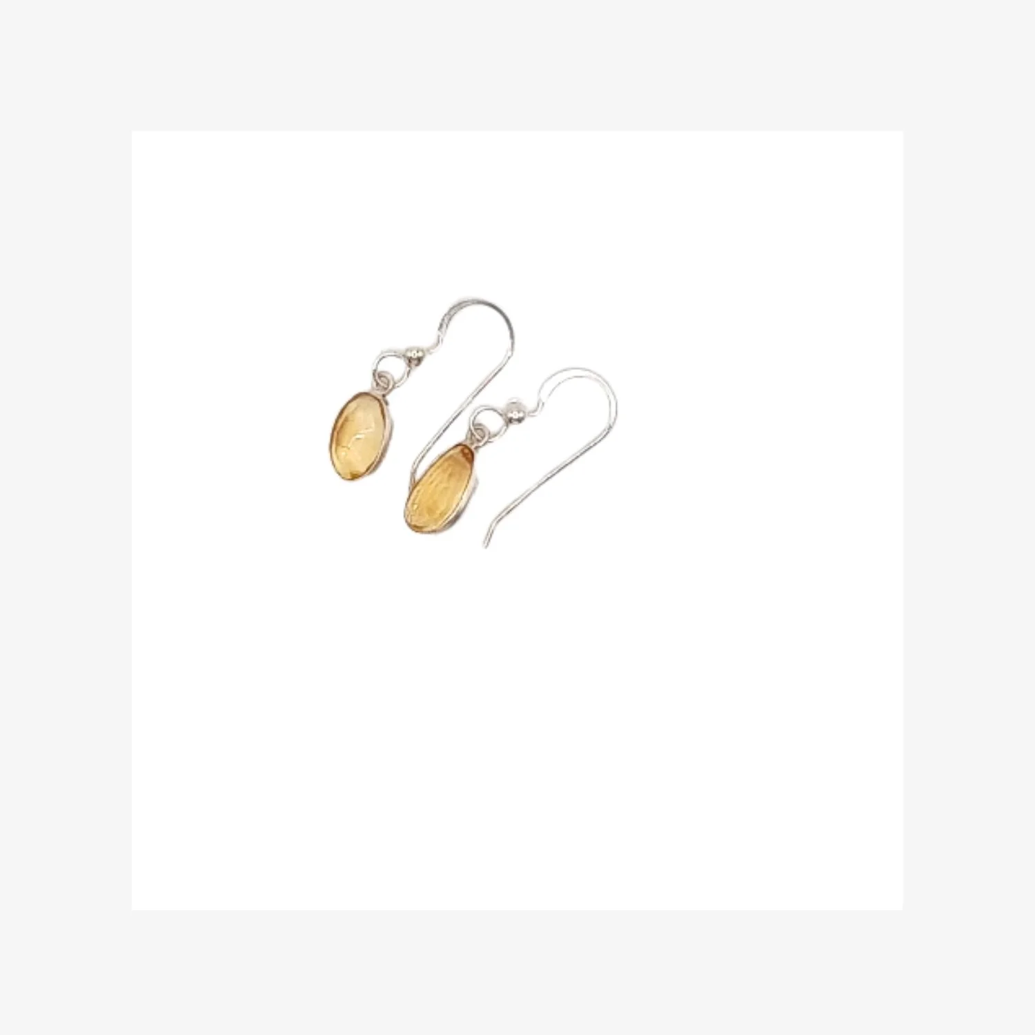 Citrine & Sterling Silver Charm Earrings
