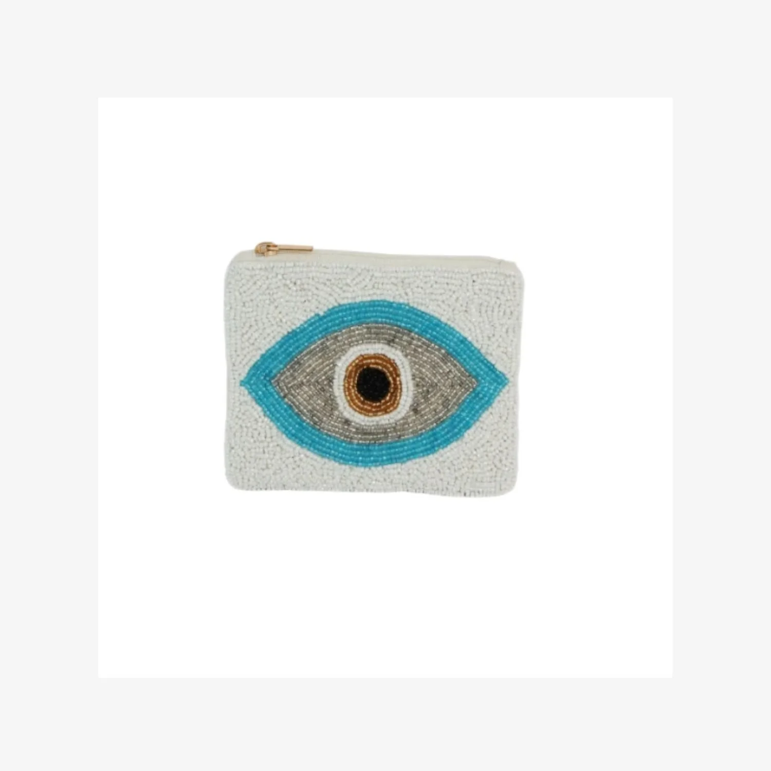 Charming Evil Eye Beaded Pouch