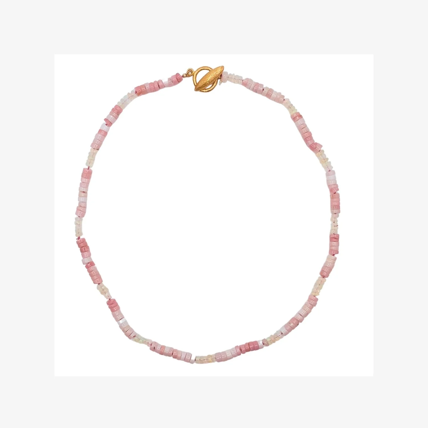 Pink Opal & Ethiopian Opal Necklace