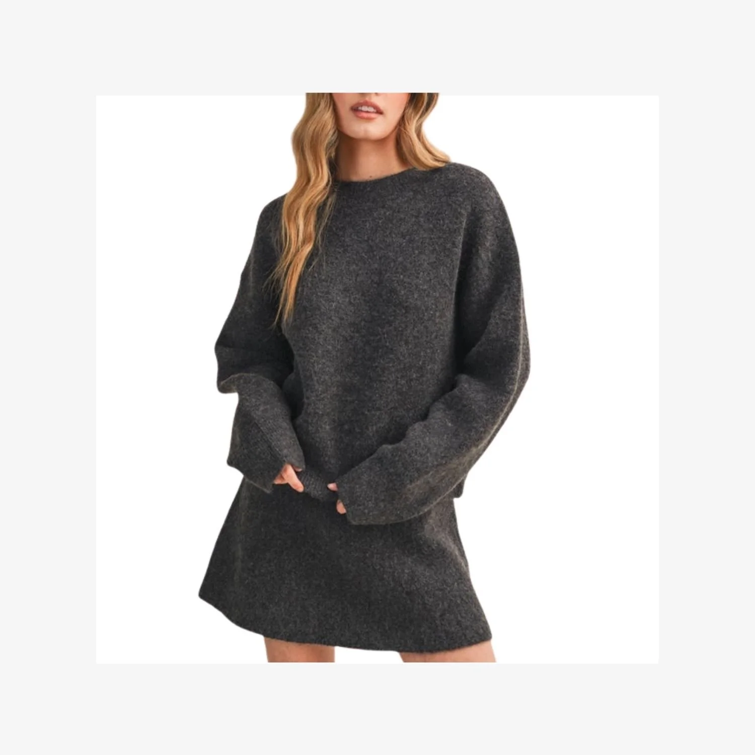 Sweater Top and Mini Skirt Set