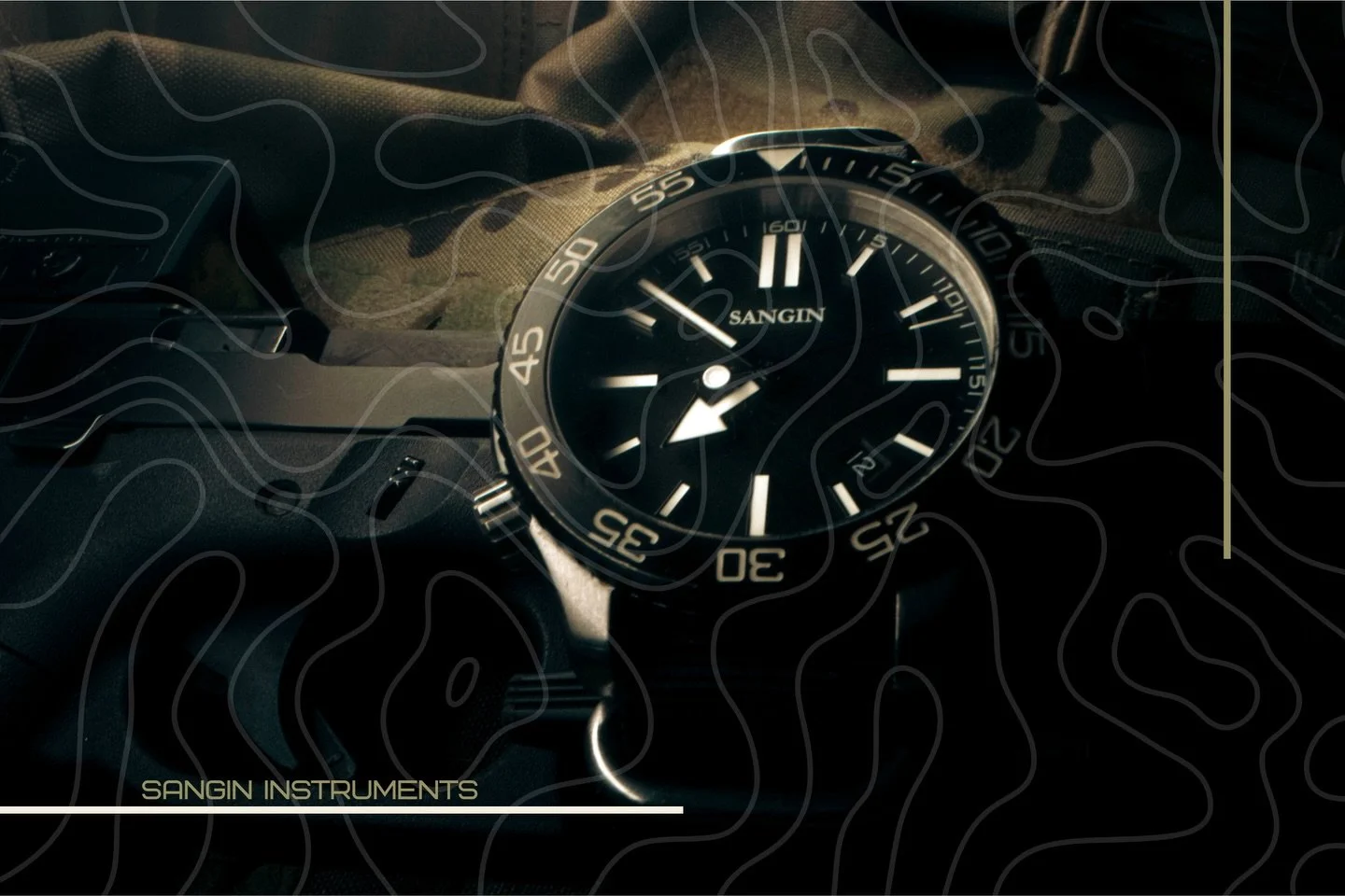 Always on my side. 
.
@sangin.instruments 
@glockinc 
.
#sangininstruments #glock #watch #militarytimepiece #topography