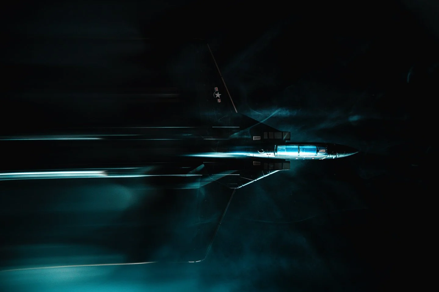 Into the ether. 
.
This idea was inspired from seeing @hernandez_dreamphography page. He does a lot of miniature model scenes which are flippin dope. I got a model F16 off Amazon, used one of my @amarancreators light bars to side light it and a fog m