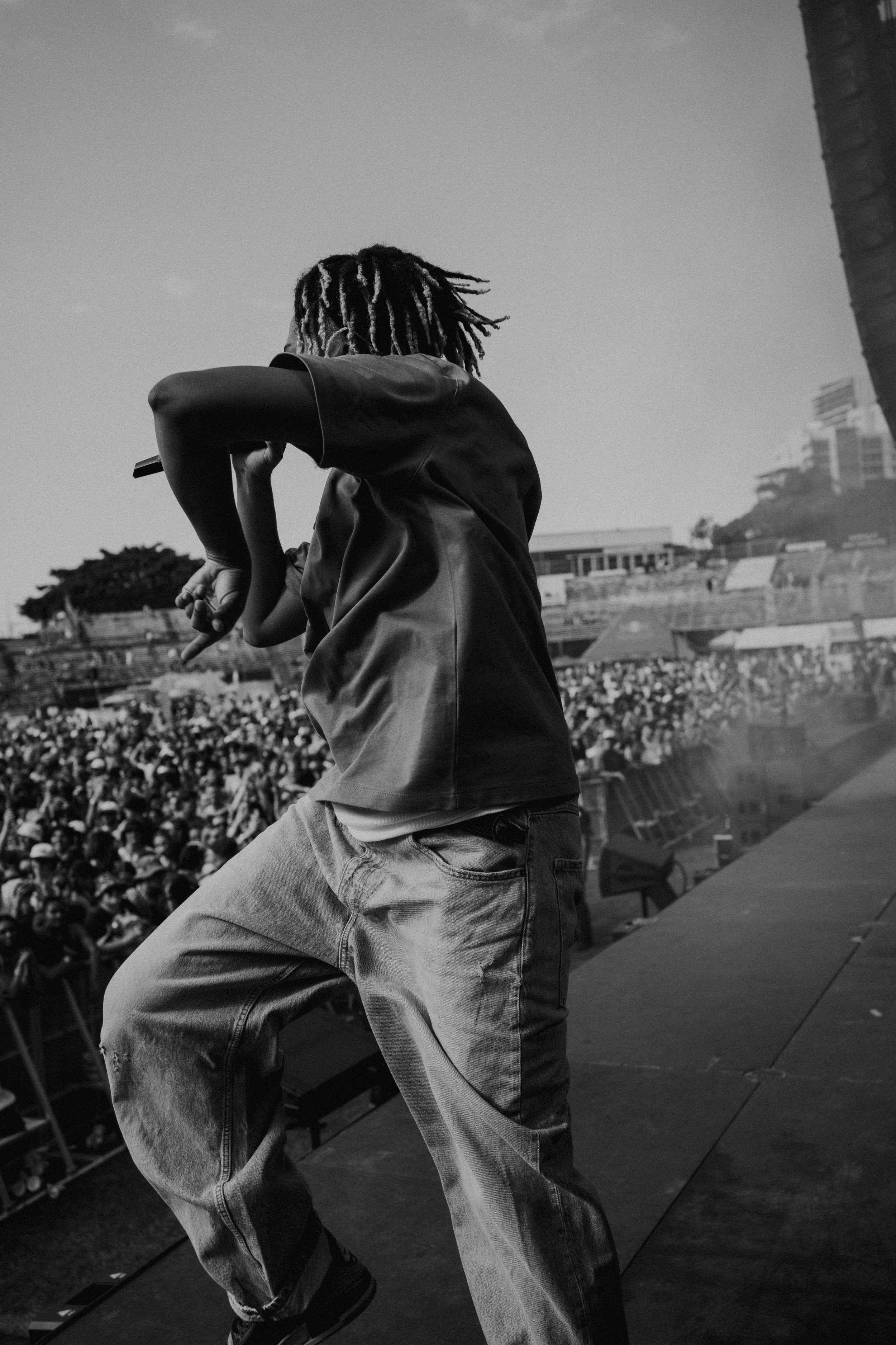 Cordae Laneway 2024 black and white portrait