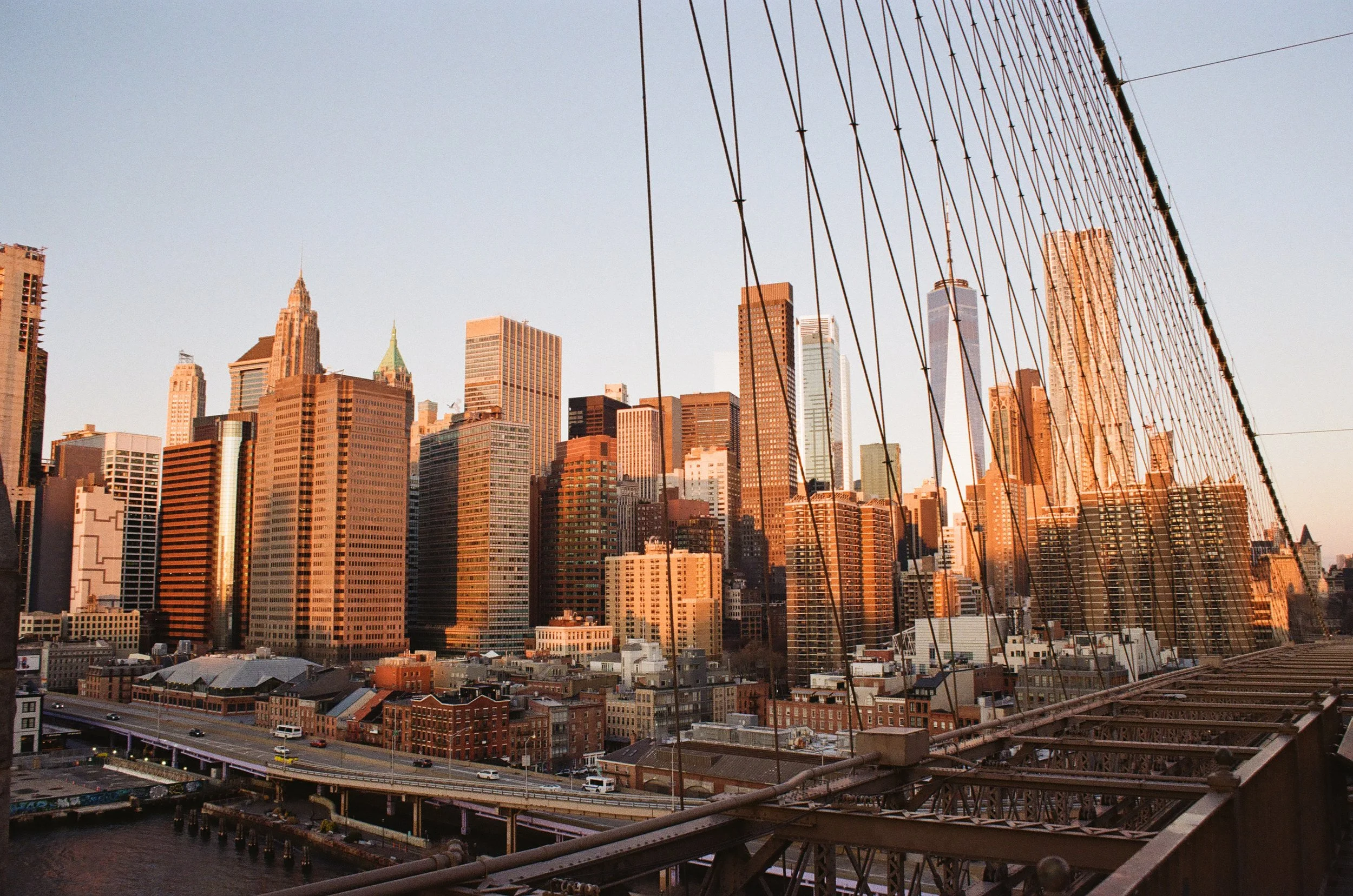 Brooklyn Bridge sunrise 35mm photography New York City. Gold Coast | Byron Bay Photography by Joey Bailey