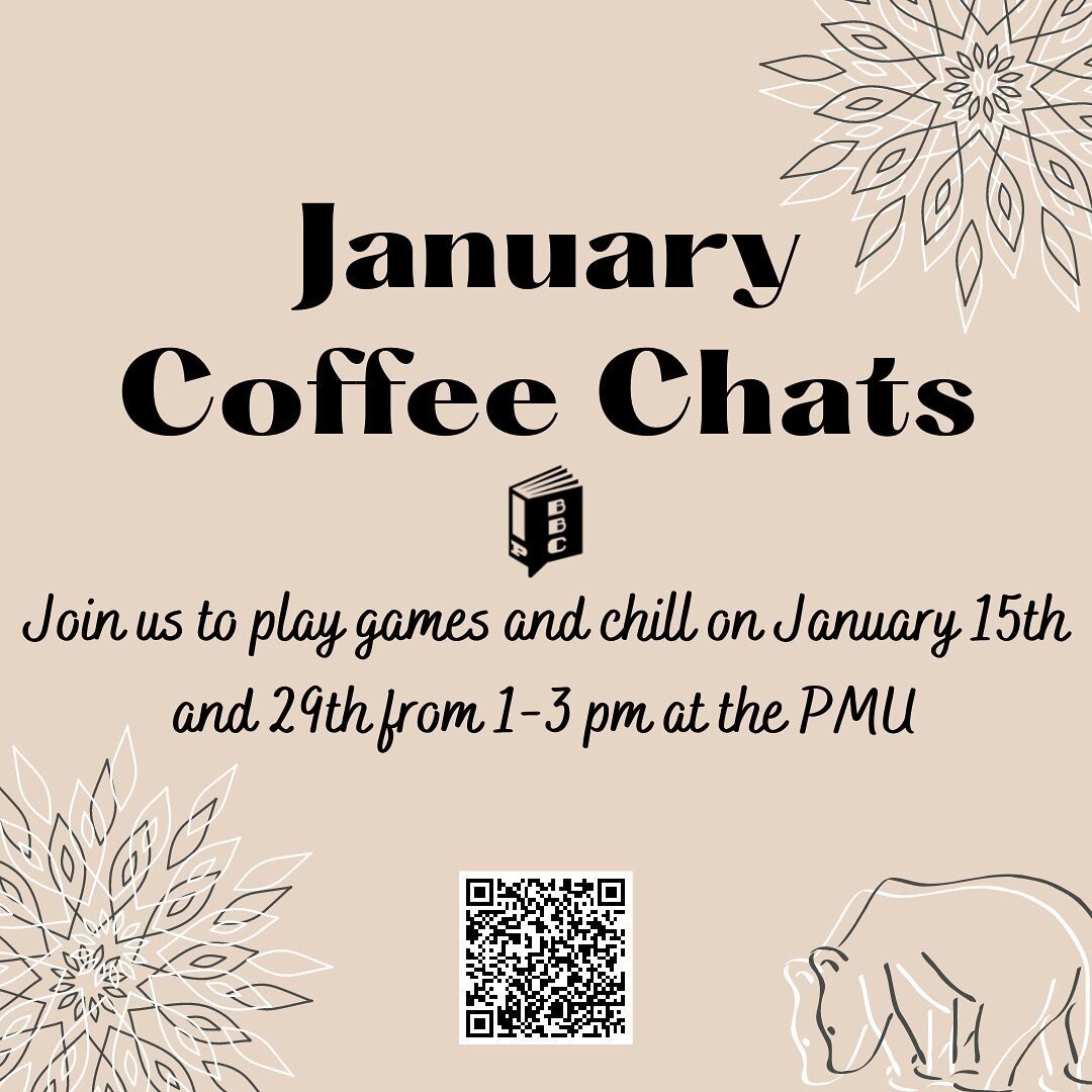 This month&rsquo;s coffee chats will be on the 15th and 29th! Come chill and chat with others at the PMU ☺️☕️