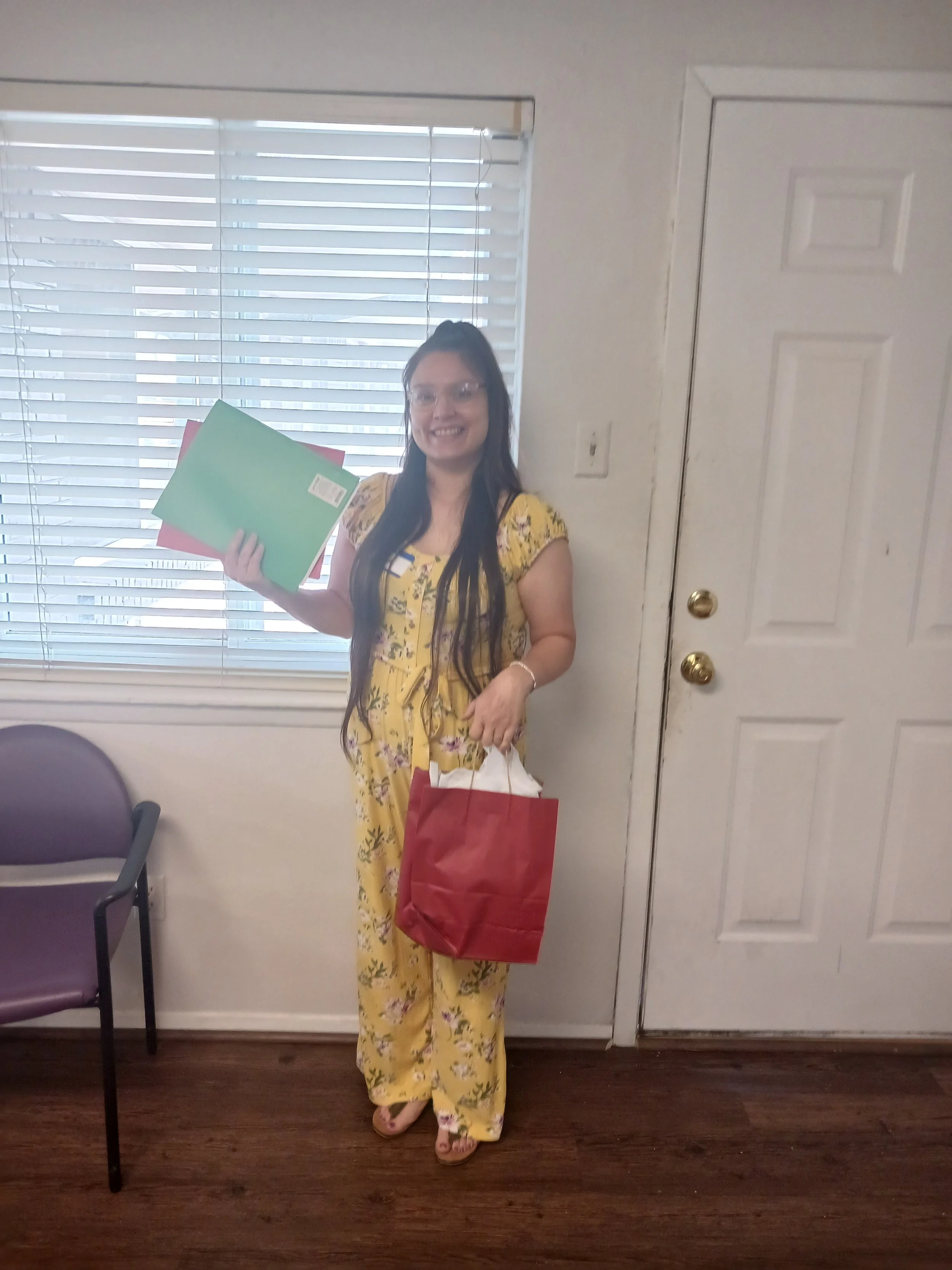 Gift Bags and Prayer Folders given to Single Mom and Children during community outreach on 9/13/25