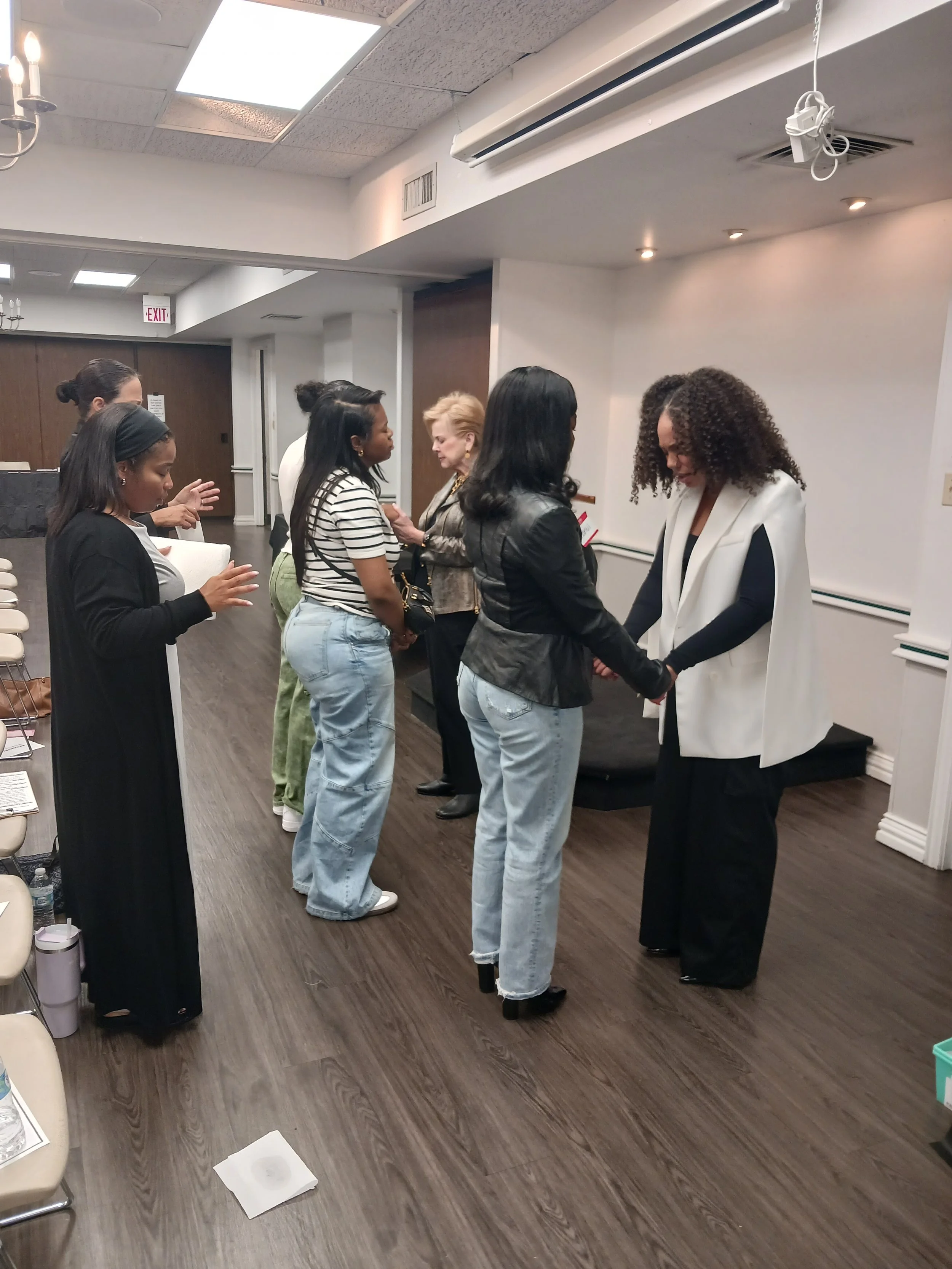 Altar Ministry praying for people by Nevada and Sally at the Prophetic Worship, Word & Prayer 11/7/25