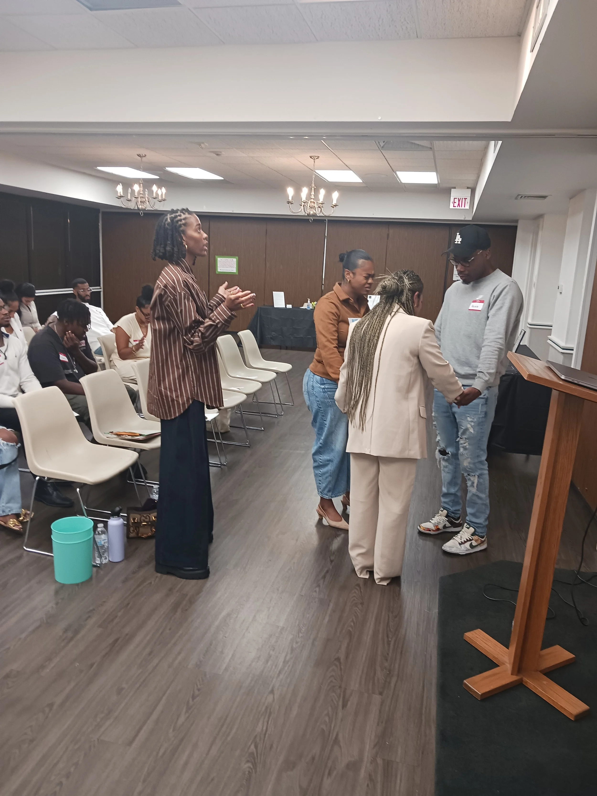 Treyvia and Jaylyn ministering Prayer at the Prophetic Worship, Word & Prayer 9/5/25