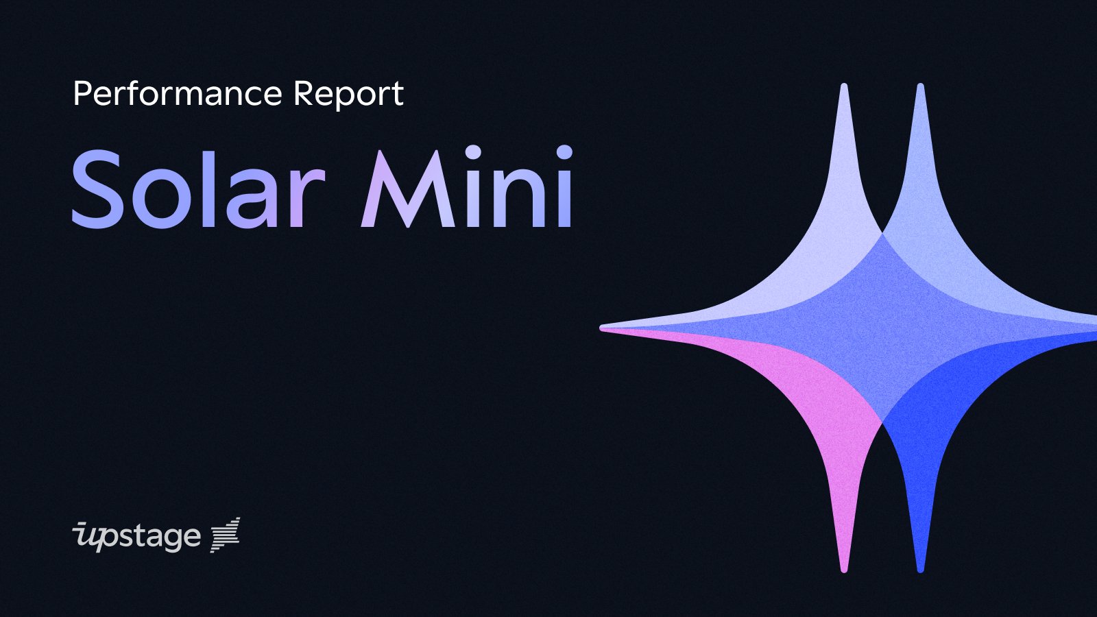 Upstage LLM, ‘Solar Mini’ performance report