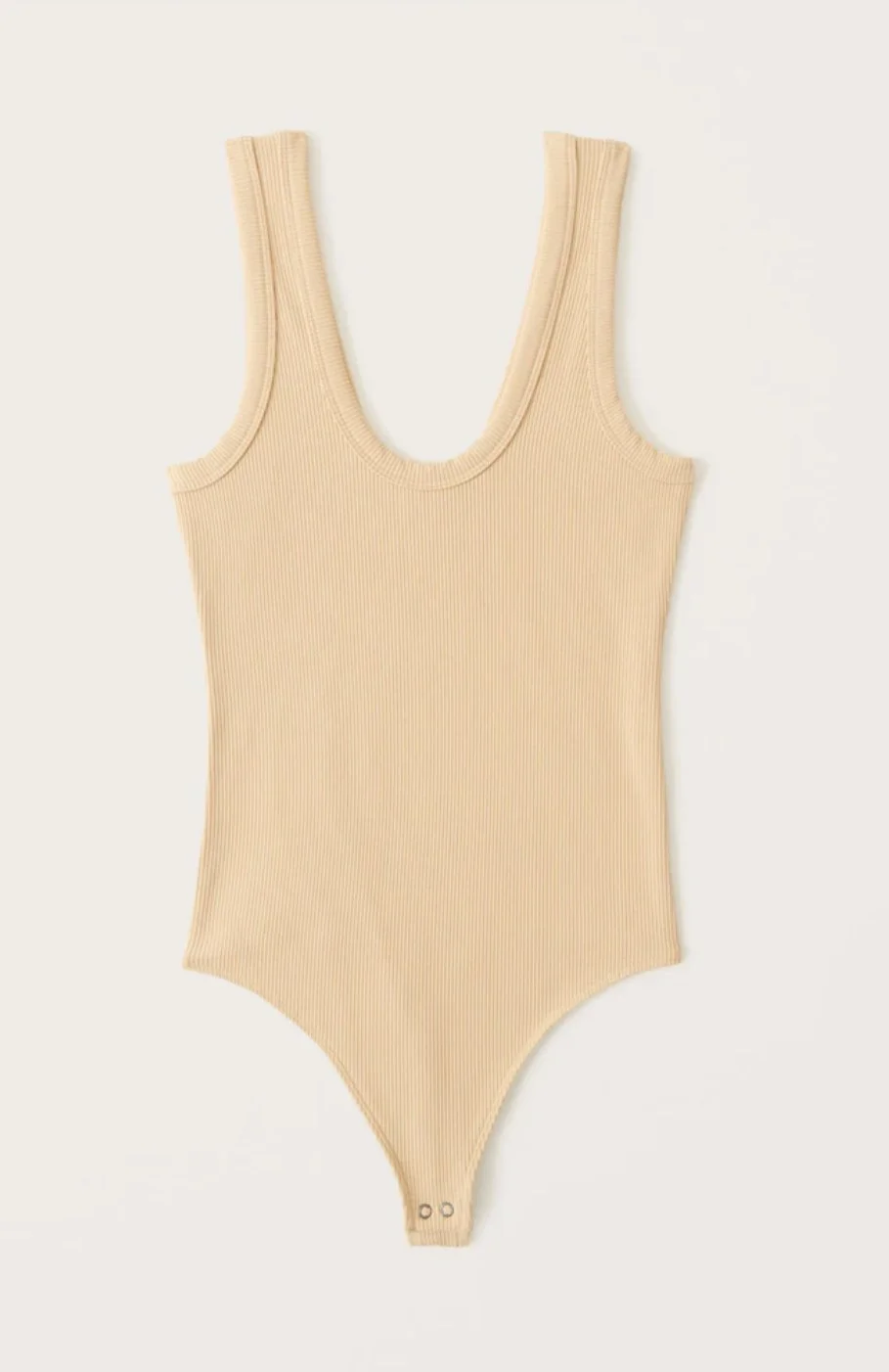 Seamless Rib Fabric Scoopneck Bodysuit