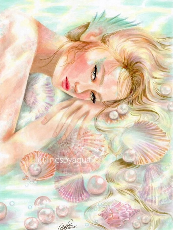 Daydreaming into 2026 ☁️ 
With so many things happening around the world, may arts take me to my magical &lsquo;fantasy&rsquo; 🧜🏻&zwj;♀️ 🫧 

.
.
.

Key Copic colours: BG11, E01, R83

@copic_official @copicau @copic_award #illustration #copicmarker