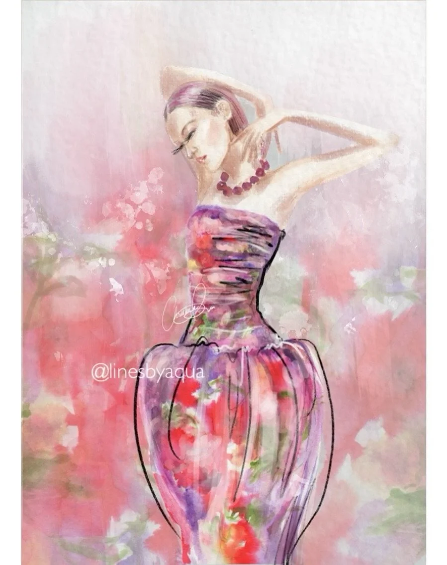 @carolinaherrera Fall 2026 by @wesgordon 

A beautiful collection inspired by women in the arts ❤️ #CarolinaHerreraFall26 #NYFW #fashionillustration #fashionillustrator #illustration