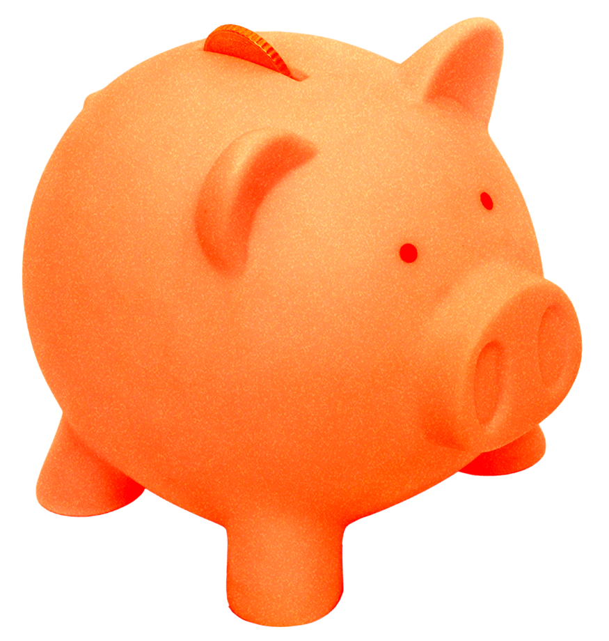 piggy bank graphic - support girl empowerment