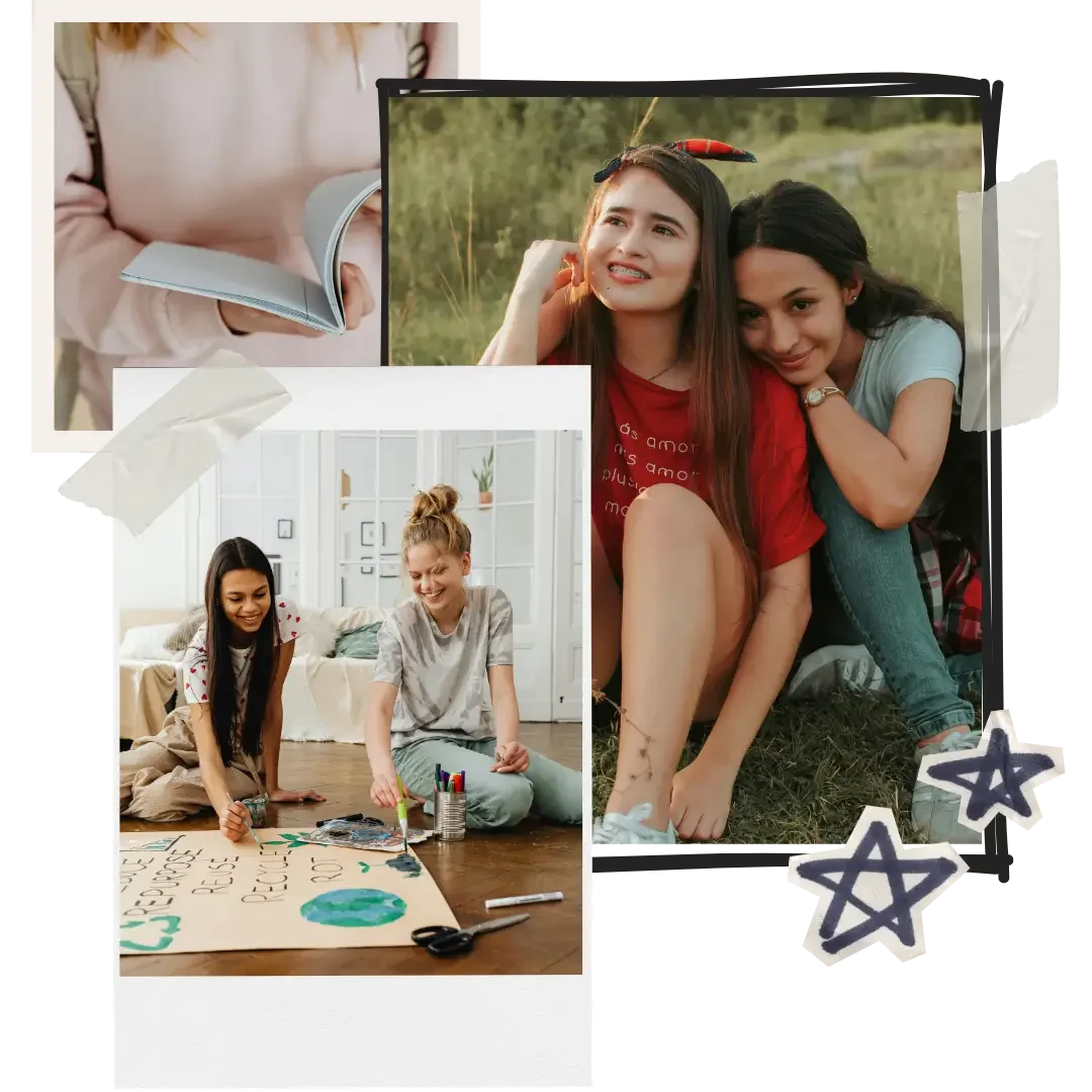 collage of photos of girl empowerment