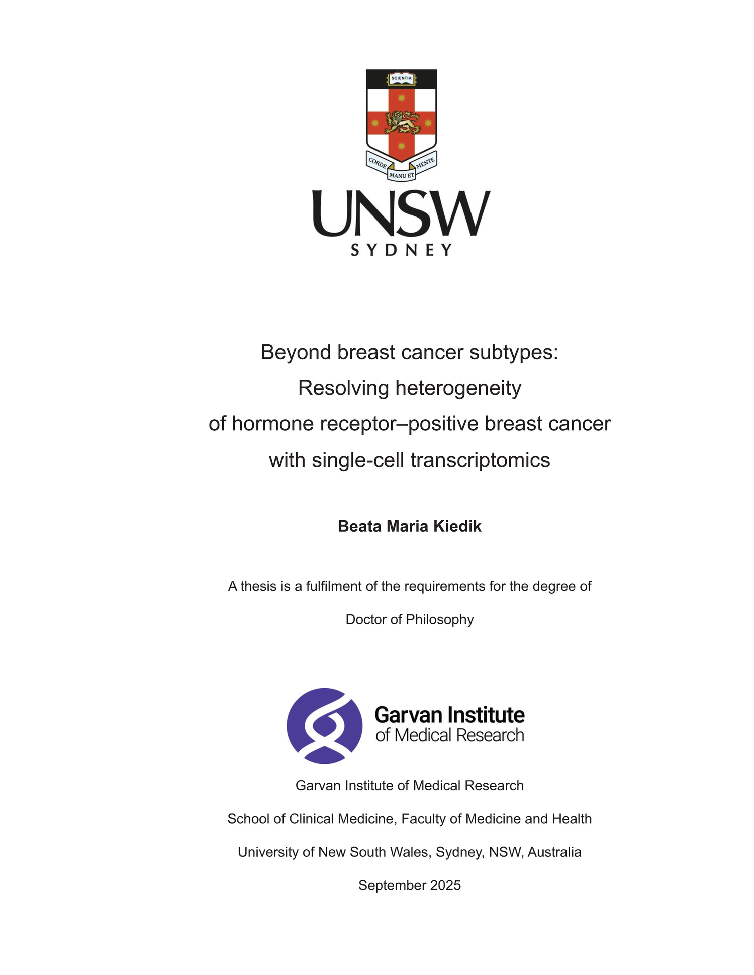 Beata’s Thesis! — Swarbrick Lab