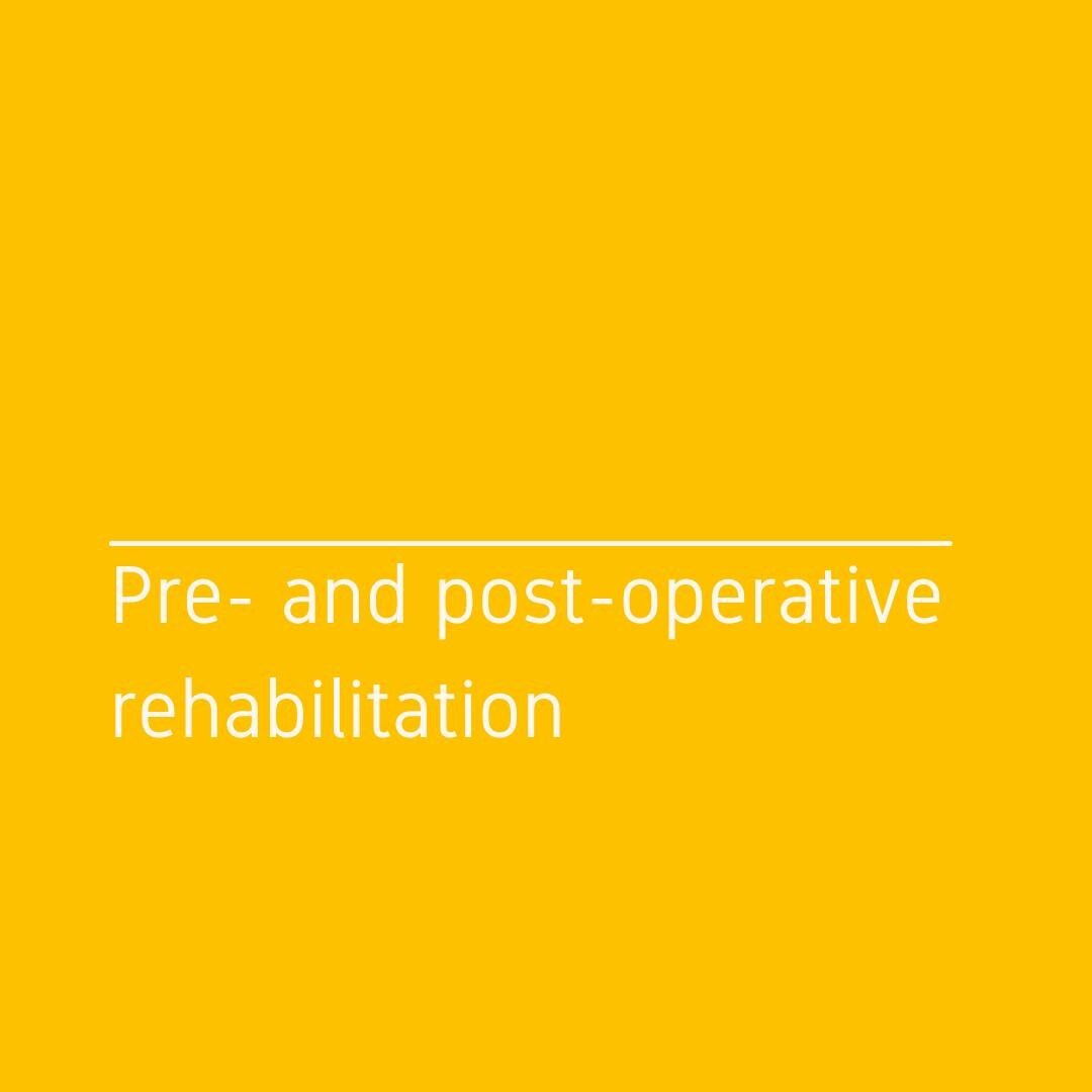 Rehabilitation pre and post surgery are as important as each other in reaching your physical goals after surgery. 🏃🏻&zwj;♂️

🦵Pre-rehabilitation allows your body to be as prepared as possible going into the surgery. A strong foundation will ensure