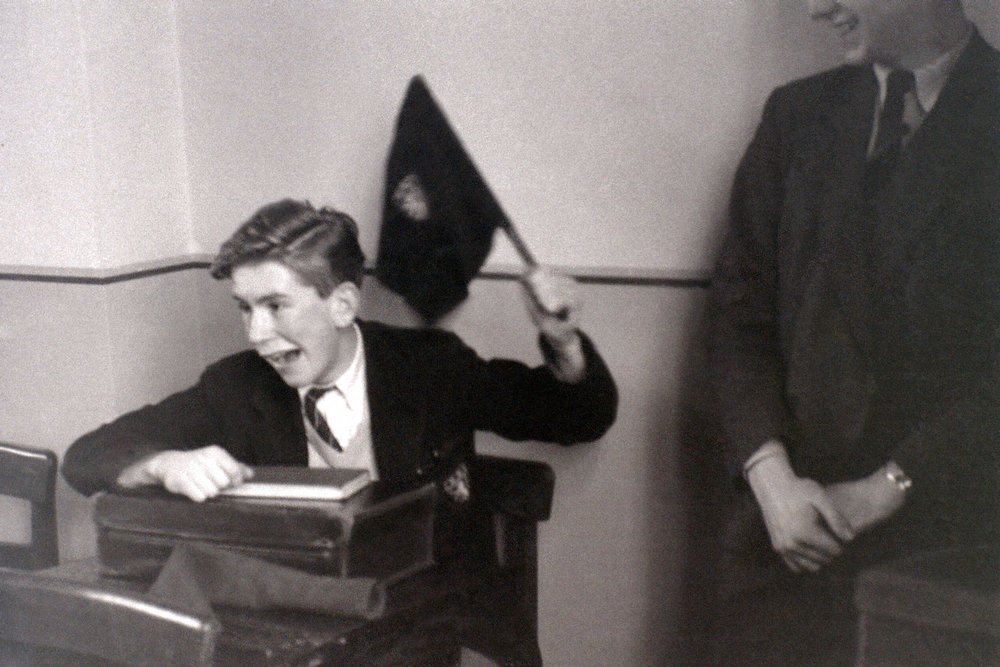 A quiet moment in room 34, Bablake School, Coventry on 17 December 1955