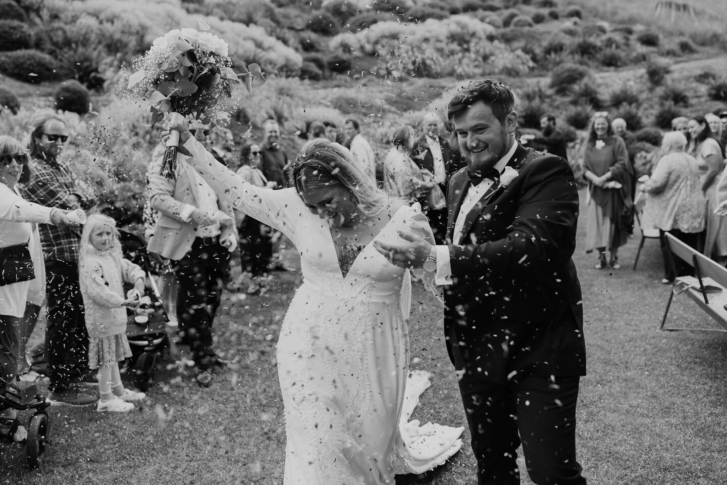 Those post ceremony feels 🤍 How goods a black and white shot!? 

Venue : @lochendwoolshed 
Planner &amp; styling : @encoreeventsnz 
Photographer : @sophieisabellaphoto 
Signage &amp; Games : @wedoweddingandeventhire 

#wedding #nzwedding #otagoweddi