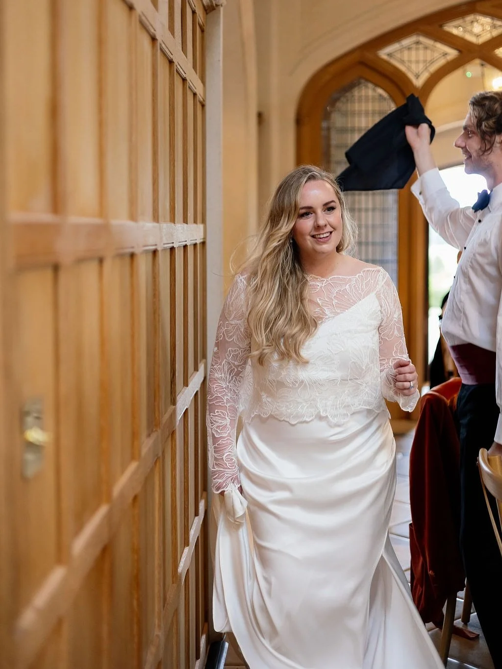 Emma and I had the most wonderful time bringing all of her ideas together into not just one, but two stunning bespoke bridal looks for her wedding. 

✨ She arrived with a handful of ideas, drawing inspiration from collection pieces she loved, the lac