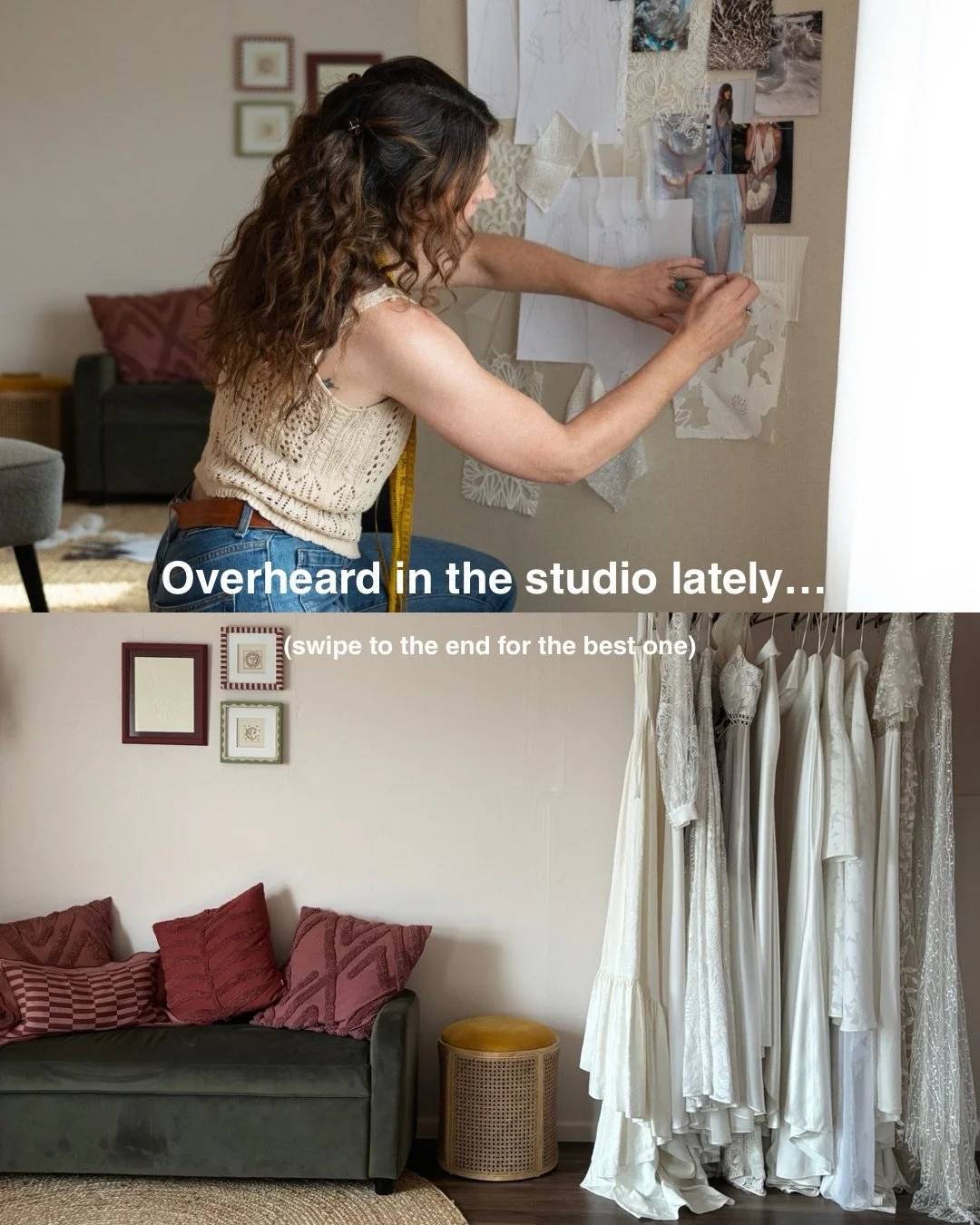 Overheard in the studio ✨💫 

It fills me with joy to hear you say you love visiting the studio. My favourite days are ones where brides visit and the space fills with joy, laughter, shared excitement and so much love. 

I&rsquo;ll forever feel honou