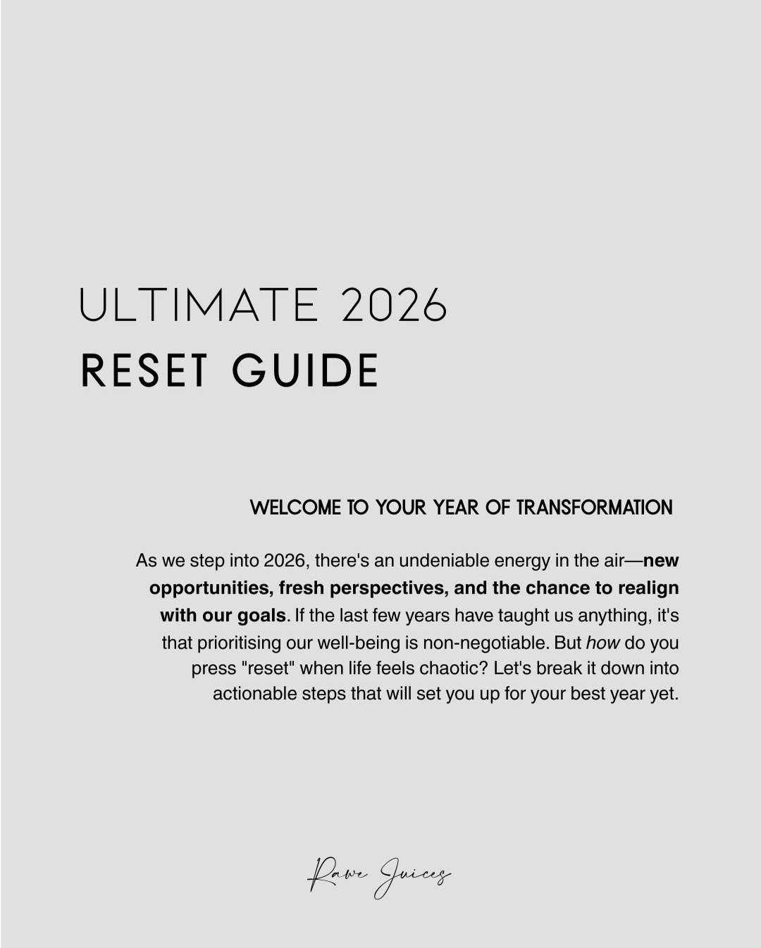 Kickstart 2026 with small, intentional changes to improve your body, mind, soul, and life. 
These habits are simple yet powerful ways to feel refreshed, focused, and ready for the year ahead without adding the unsustainable pressure of &ldquo;new yea