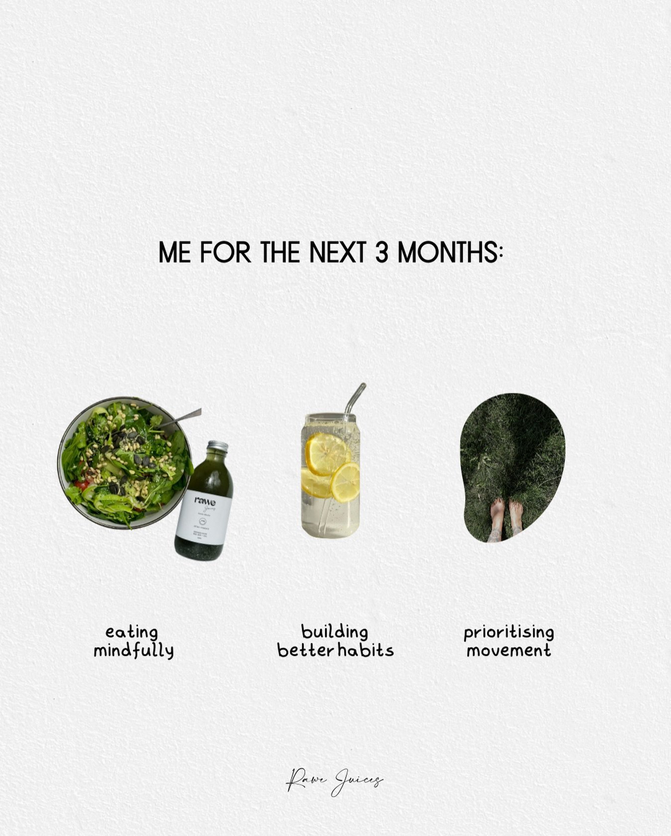 Showing up for yourself, always 🤍
 less noise, more presence. Who&rsquo;s with us?

#rawejuices #buildinghabits #jerseyci #jerseychannelislands