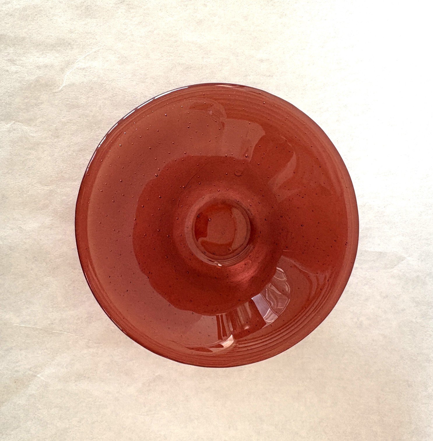 160mm cone bowl, sunset coral.JPG