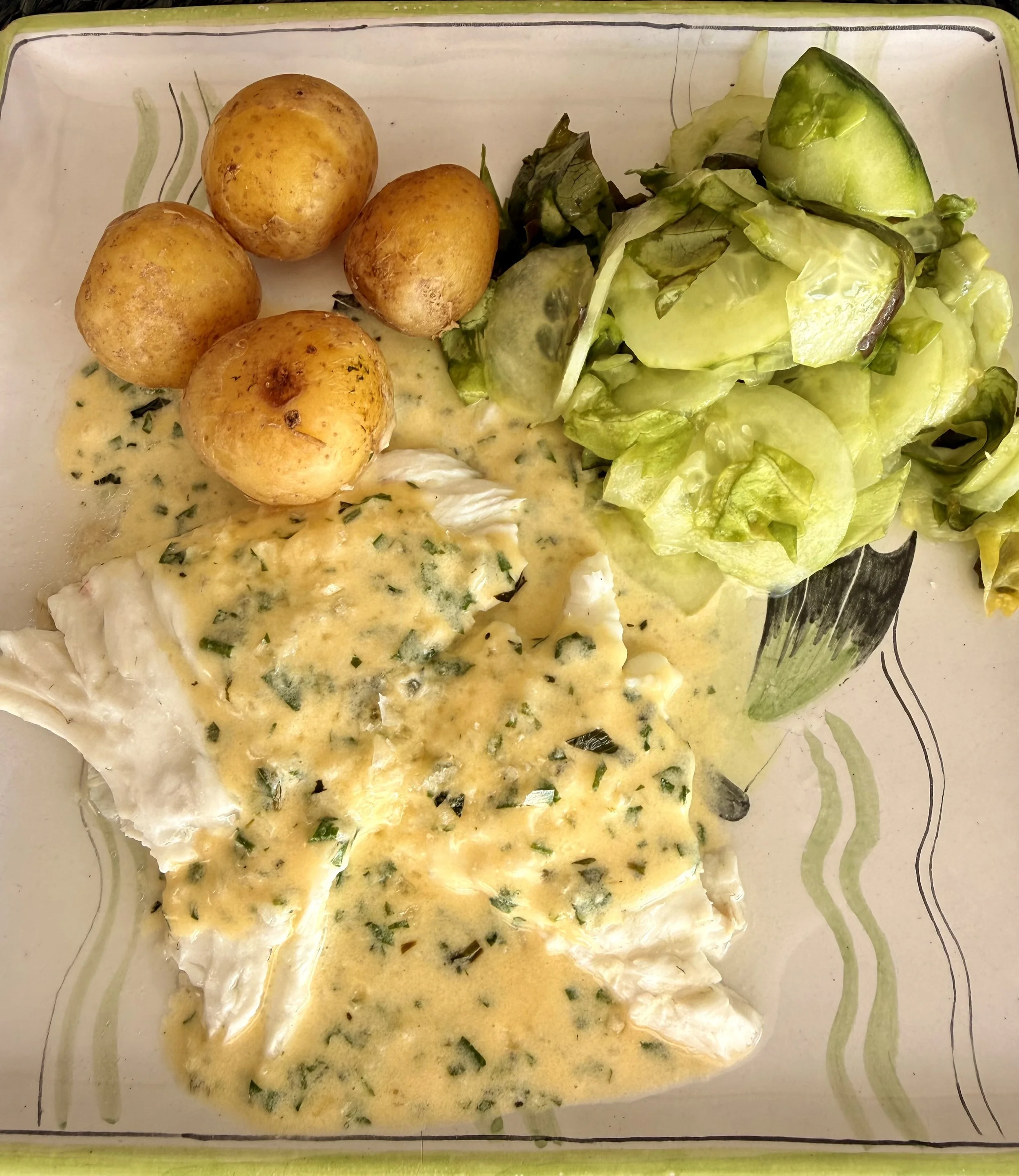 Piggvar med Smørsaus