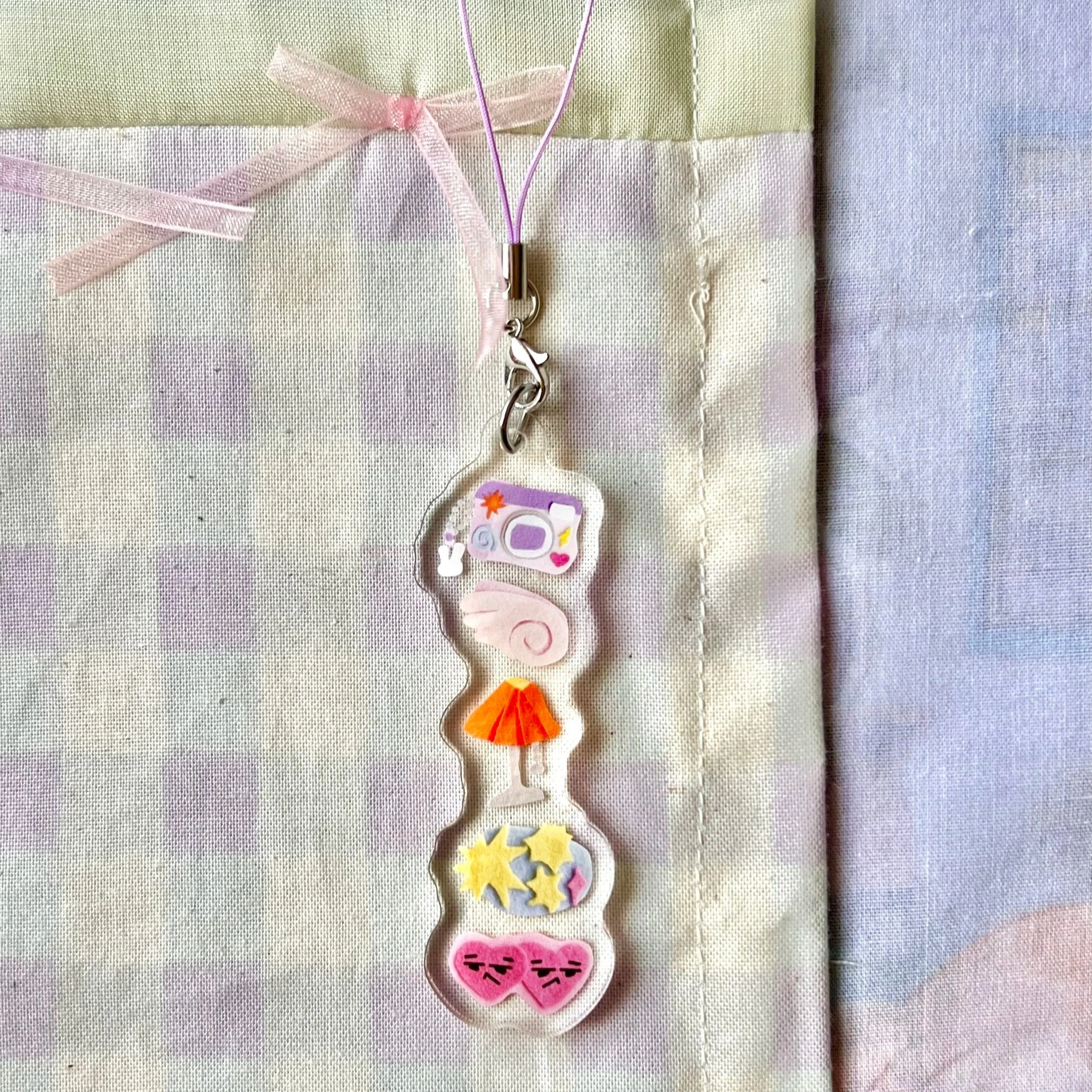 things i like - long acrylic charm