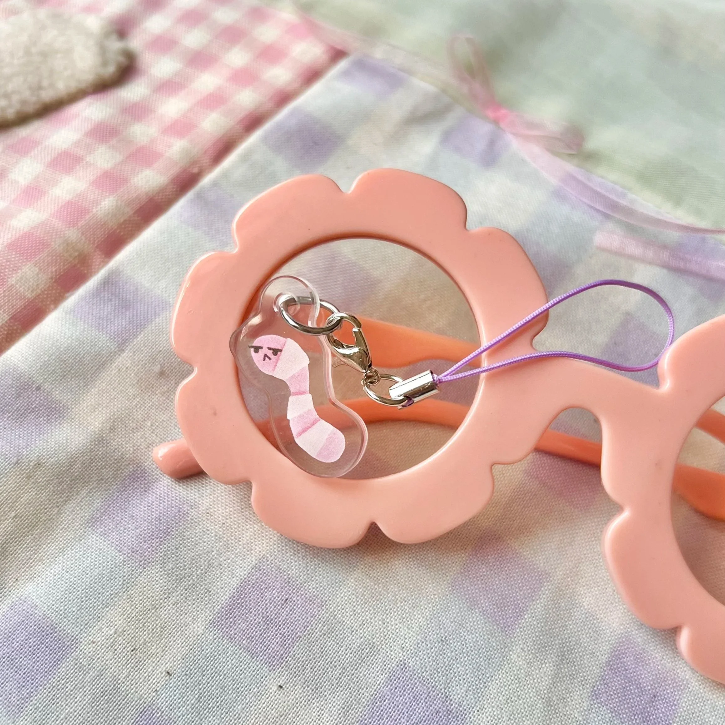 wurm worm- acrylic charm