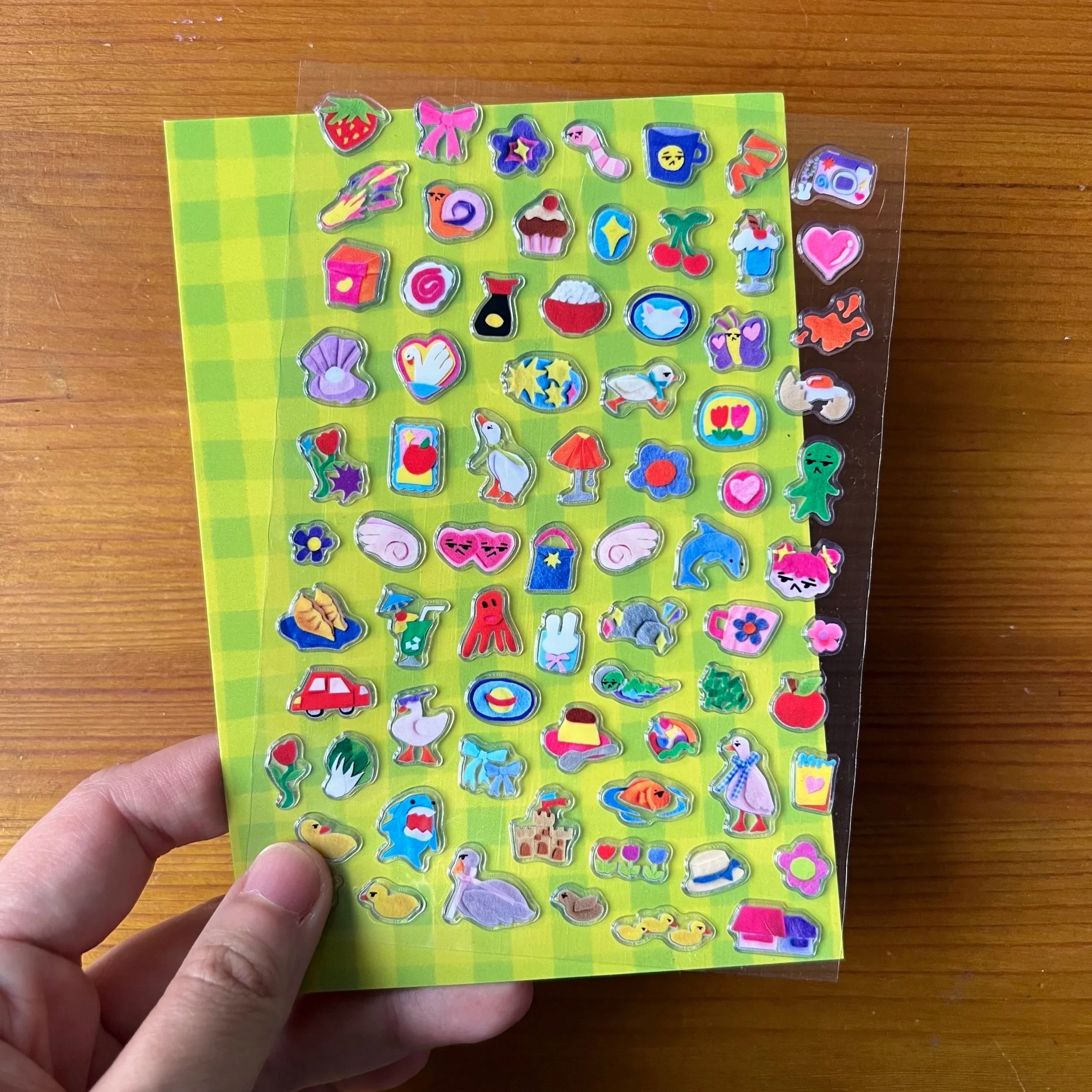 mini felt icons bubble stickersheet