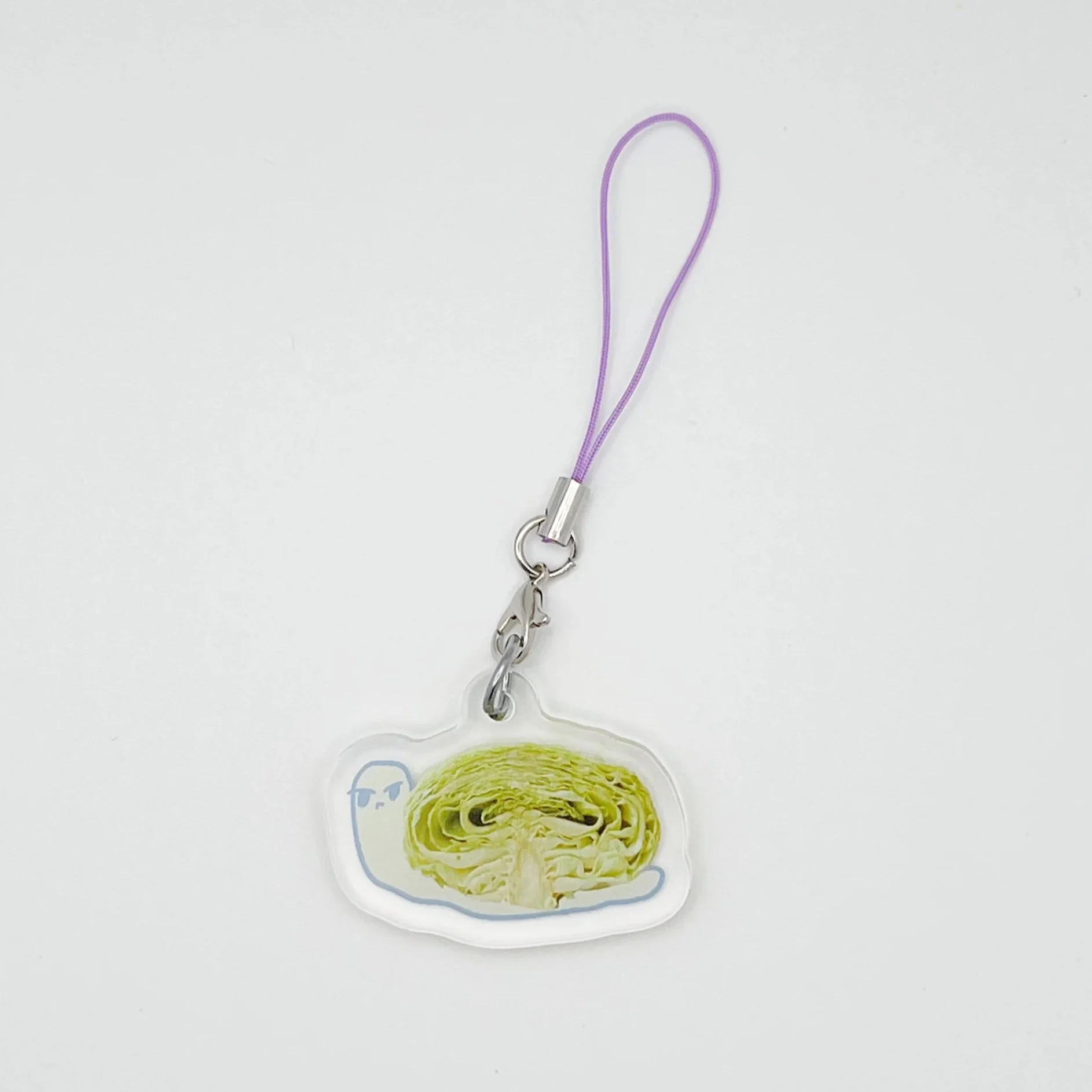 cabbage snail - acrylic charm