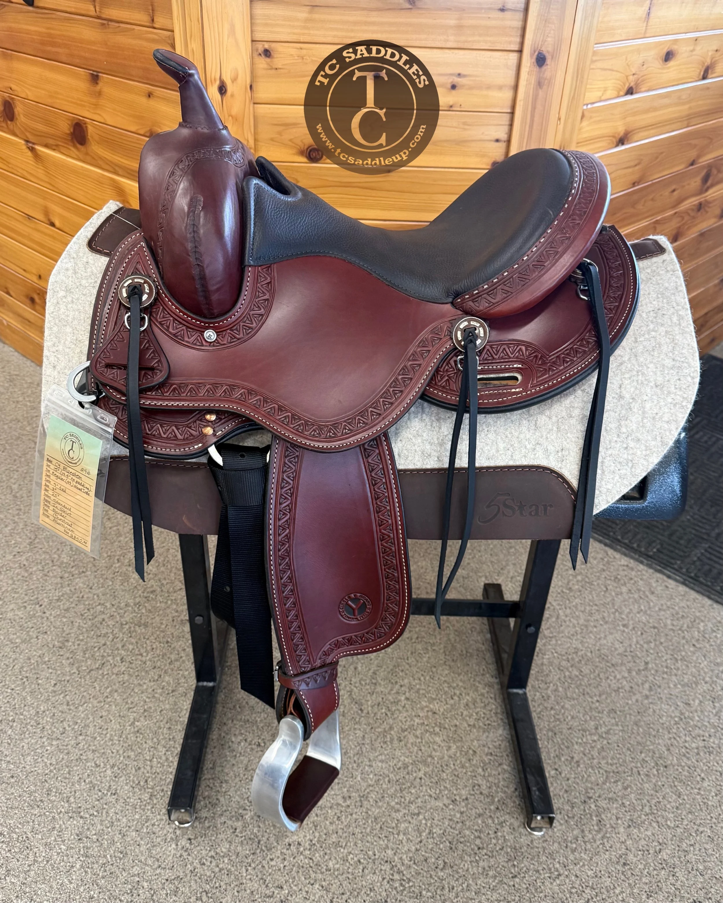 PENDING (AT STORE)!  Bluestem Trail Light Weight 15" (14.5” Seat to padding) - Regular Tree