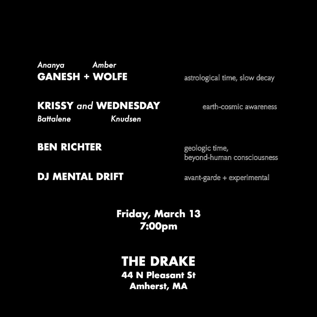 GANESH + WOLFE, KRYSSI + WEDNESDAY, BEN RICHTER, w/ DJ Mental Drift
