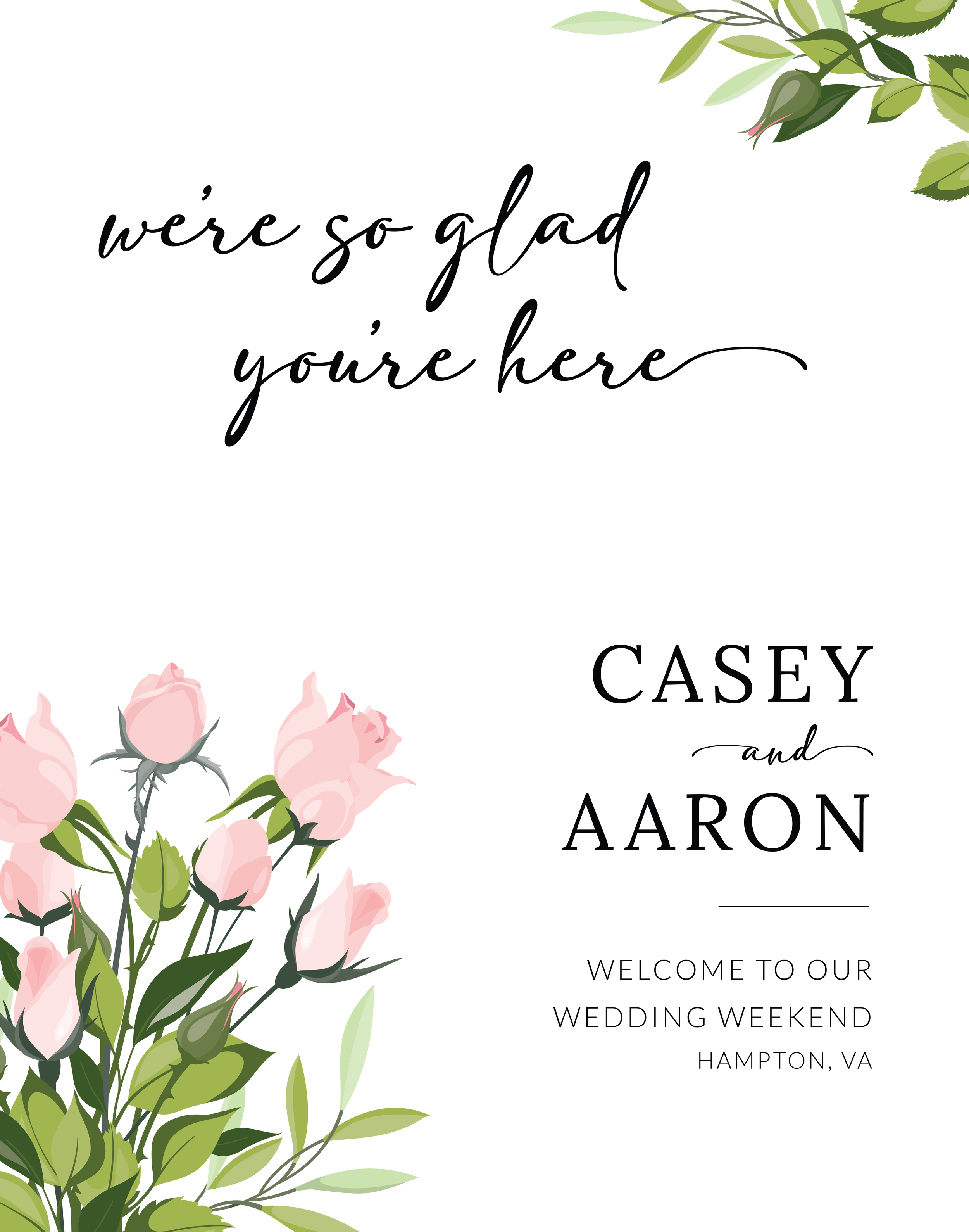 Welcome Sign for the Welcome Party