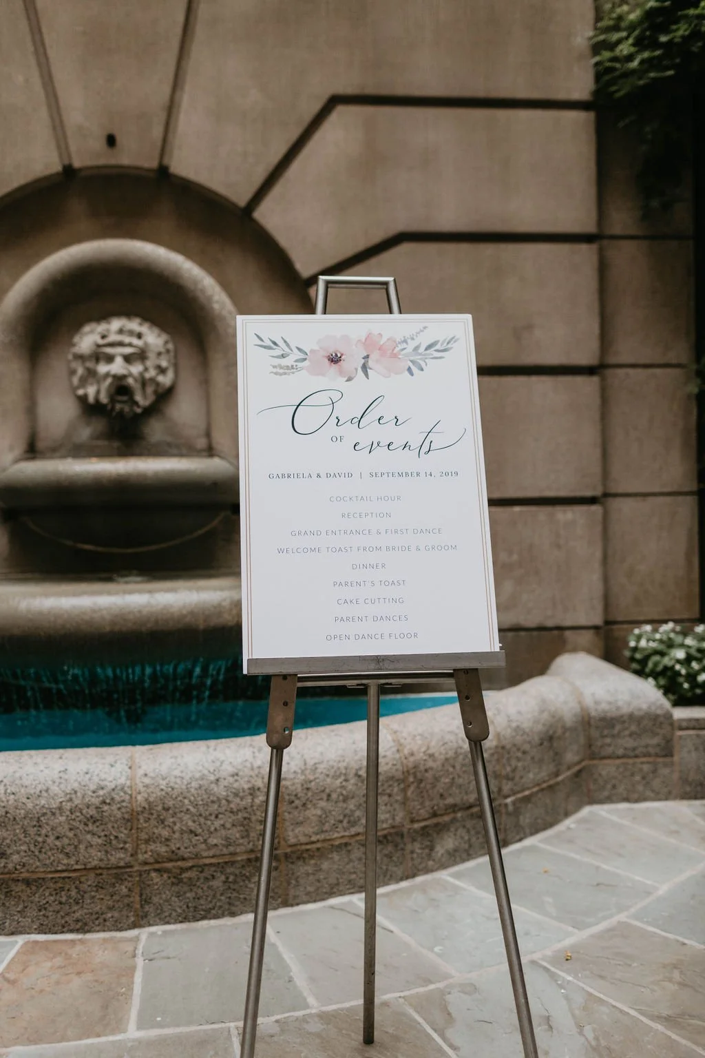 Order of Events Sign