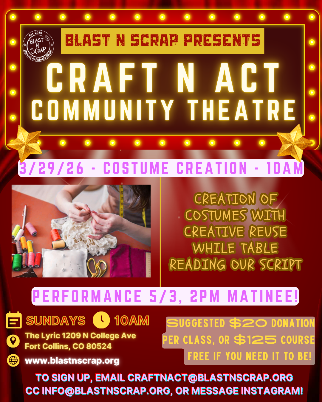 Craft N Act: Costume Creation (Week 4)