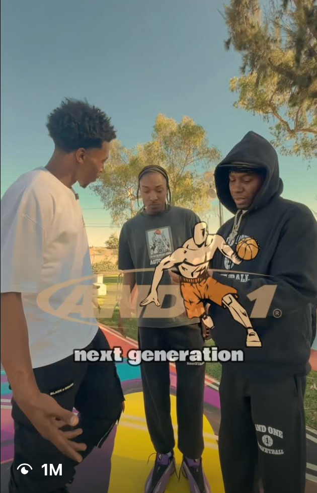 Amir Smith, Leaky Roof, and Hot Sauce flex their moves at AND1 Paint the Park in Compton, during NBA All-Star Weekend in LA.
