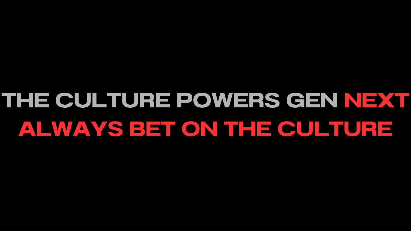 ALWAYS BET ON THE CULTURE graphic, from RETURN ON ROI, a Cultural Representelligence™ Report by THE CULTURE CONNEXTION™