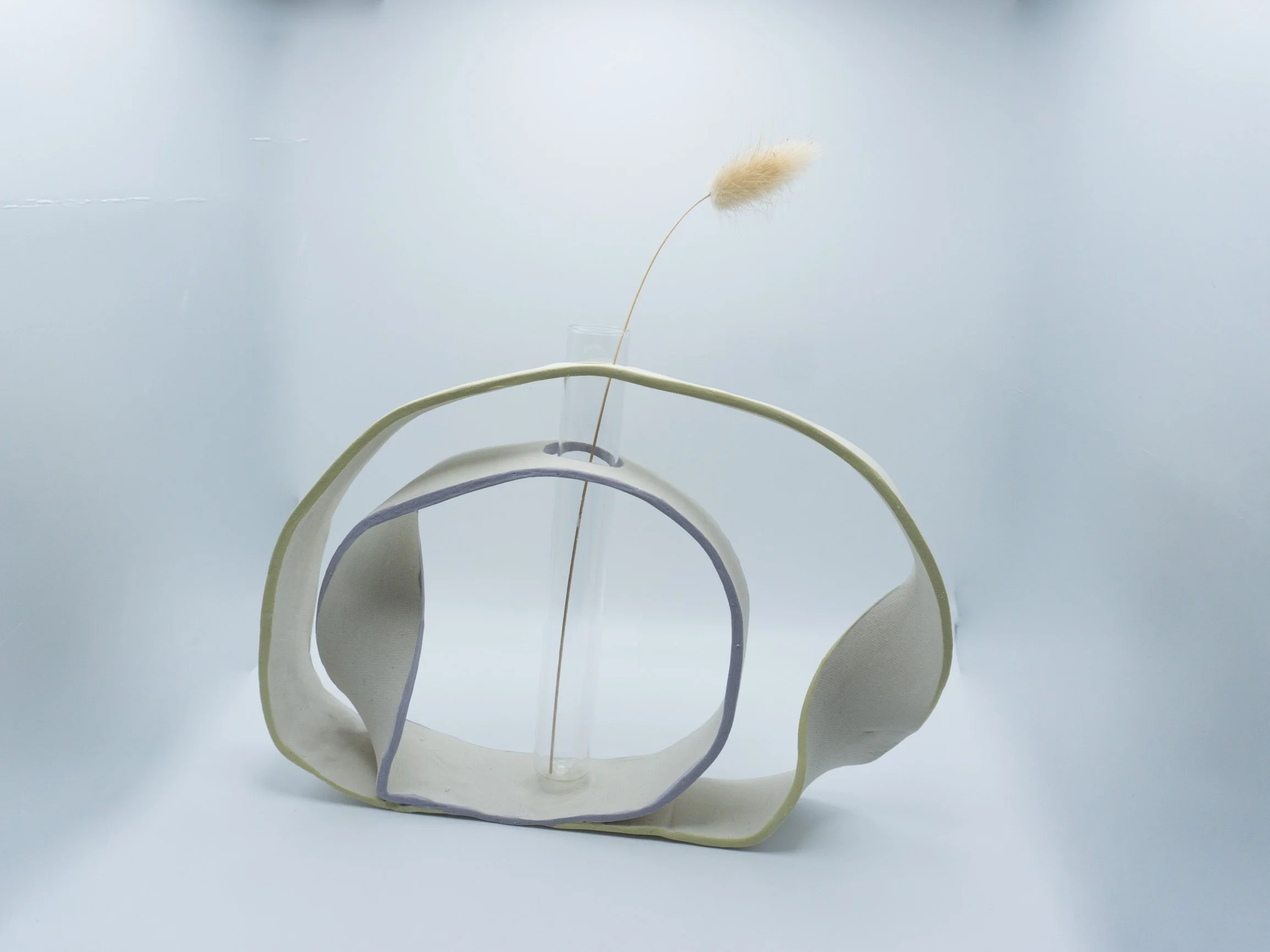 Double Mobius Vase-2024-7"Hx1.7"Dx11"W