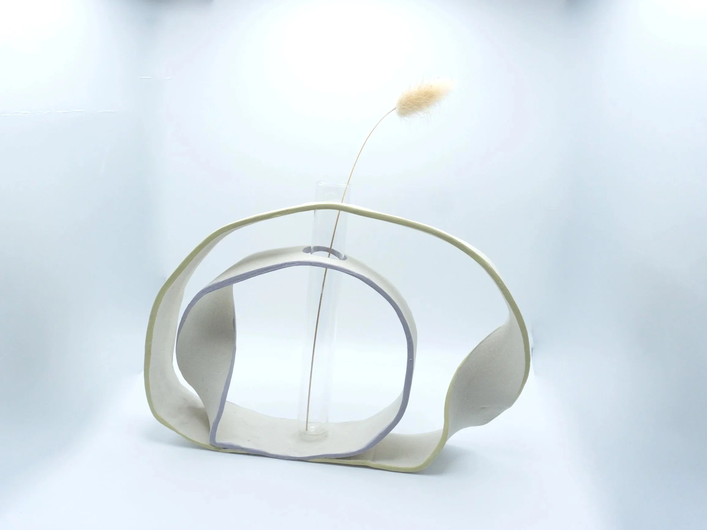 Double Mobius Vase-2024-7"Hx1.7"Dx11"W