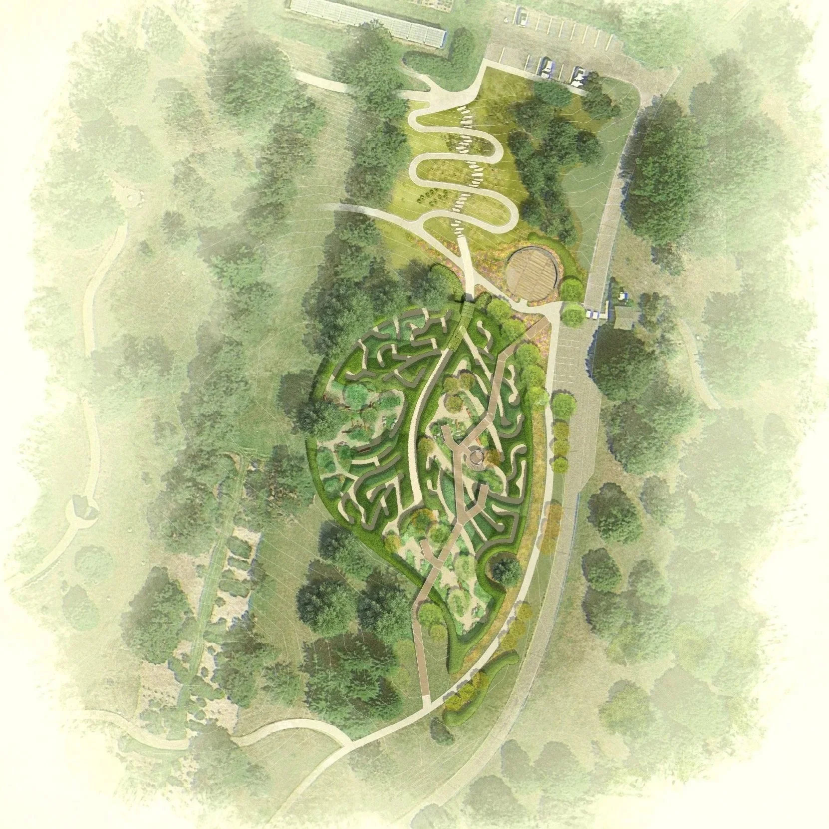 Maze Garden at the University of Minnesota Landscape Arboretum