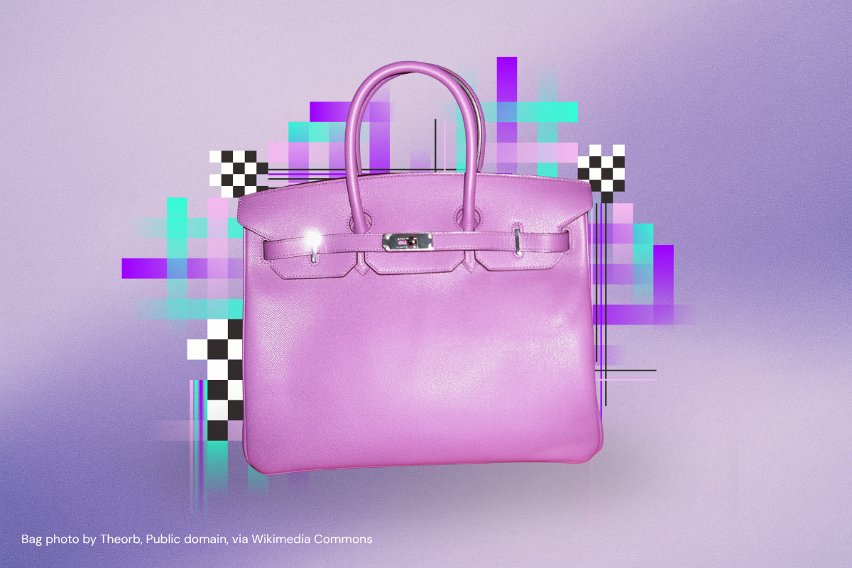 A pink Birkin bag