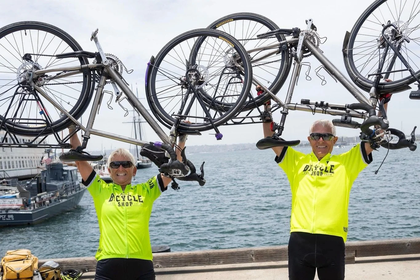 This past May, longtime customers Ed Acheson and Mich&egrave;le DeVoe from Cleves completed an extraordinary 13,000+ mile bicycle journey around the perimeter of the contiguous United States. 

The duo crossed the finish line in San Diego &mdash; the