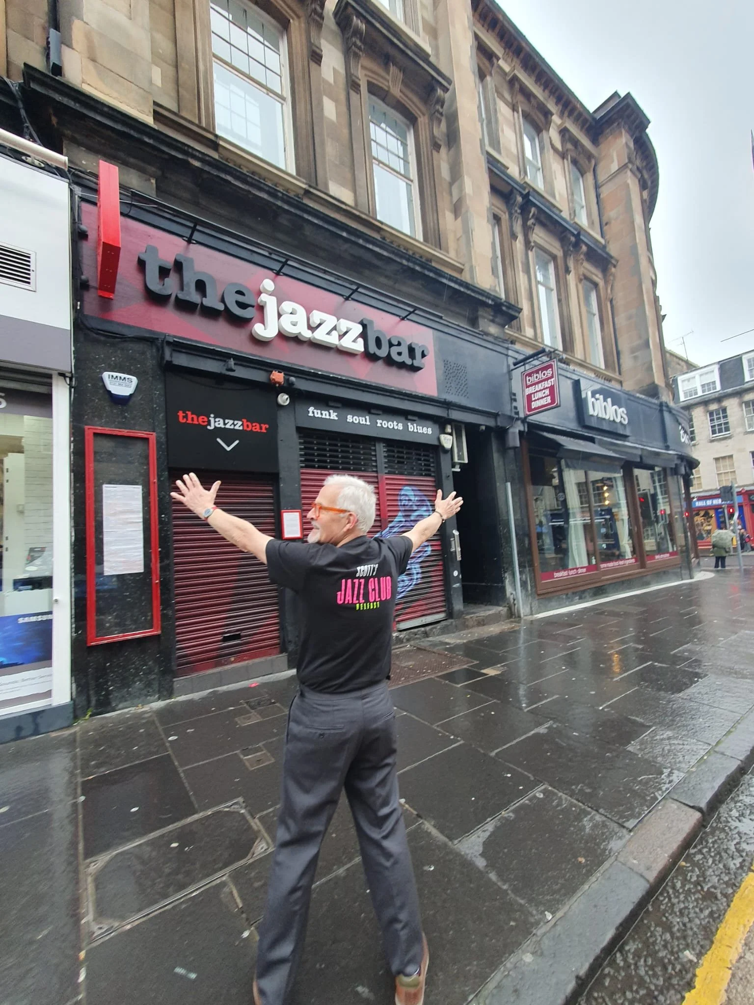 David wore his to The Jazz Bar in Edinburgh!