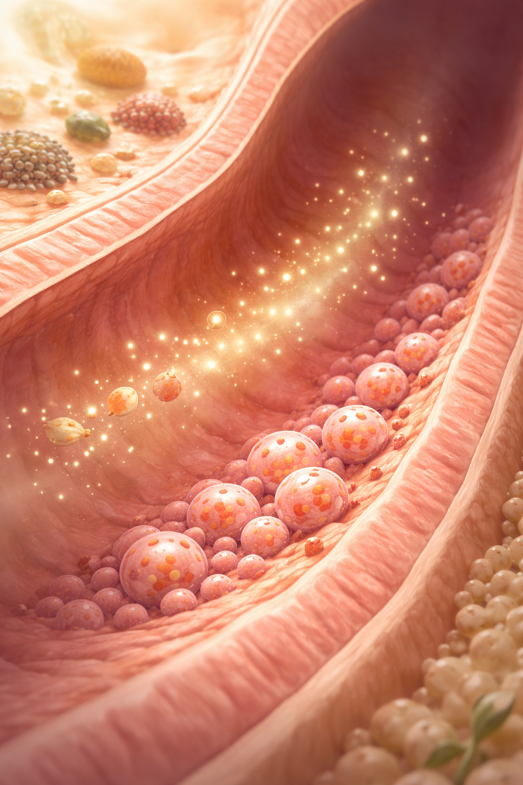Functional medicine illustration of eosinophilic esophagitis showing immune driven inflammation and eosinophil buildup in the esophagus