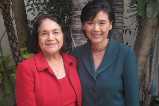 Activist Dolores Huerta with Rep. Judy Chu