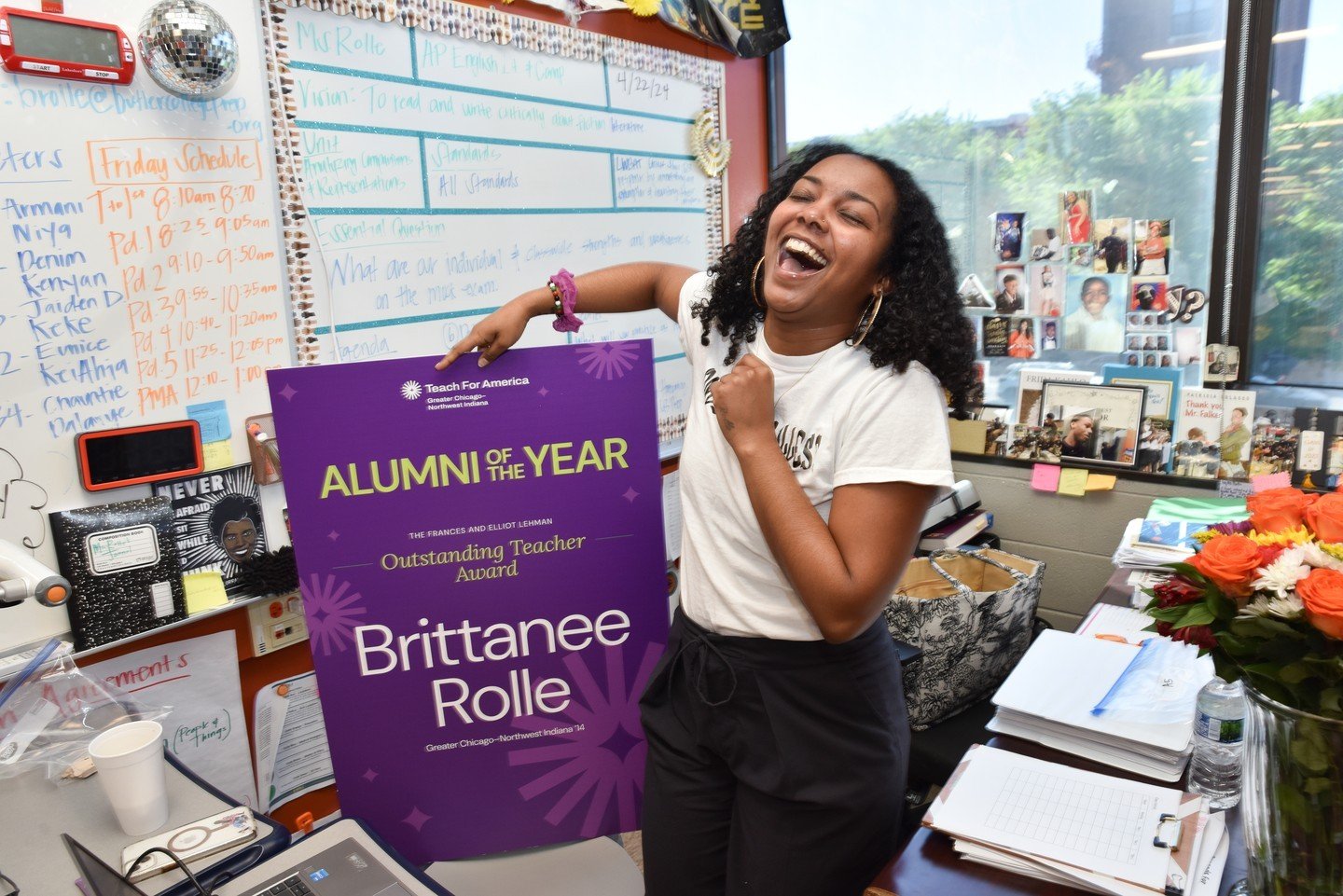 Brittanee Rolle ('14 Greater Chicago&ndash;Northwest Indiana) is winner of the 2024 Frances and Elliot Lehman Alumni of the Year Award, which honors outstanding culturally responsive teaching. Brittanee&rsquo;s commitment to her students goes beyond 